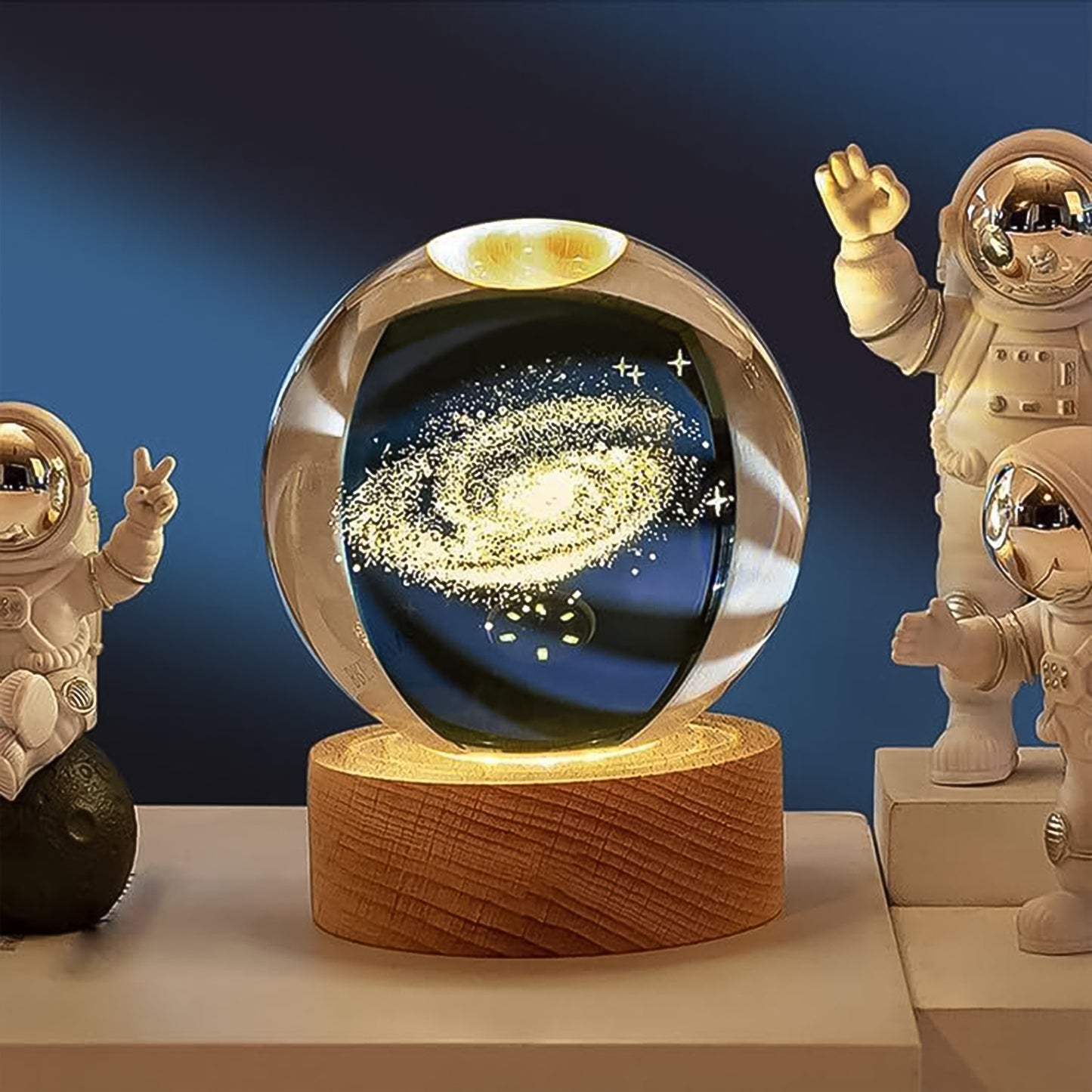 3d Crystal Ball Lamps With Base (1 Pc) - Happy Price - Image 2