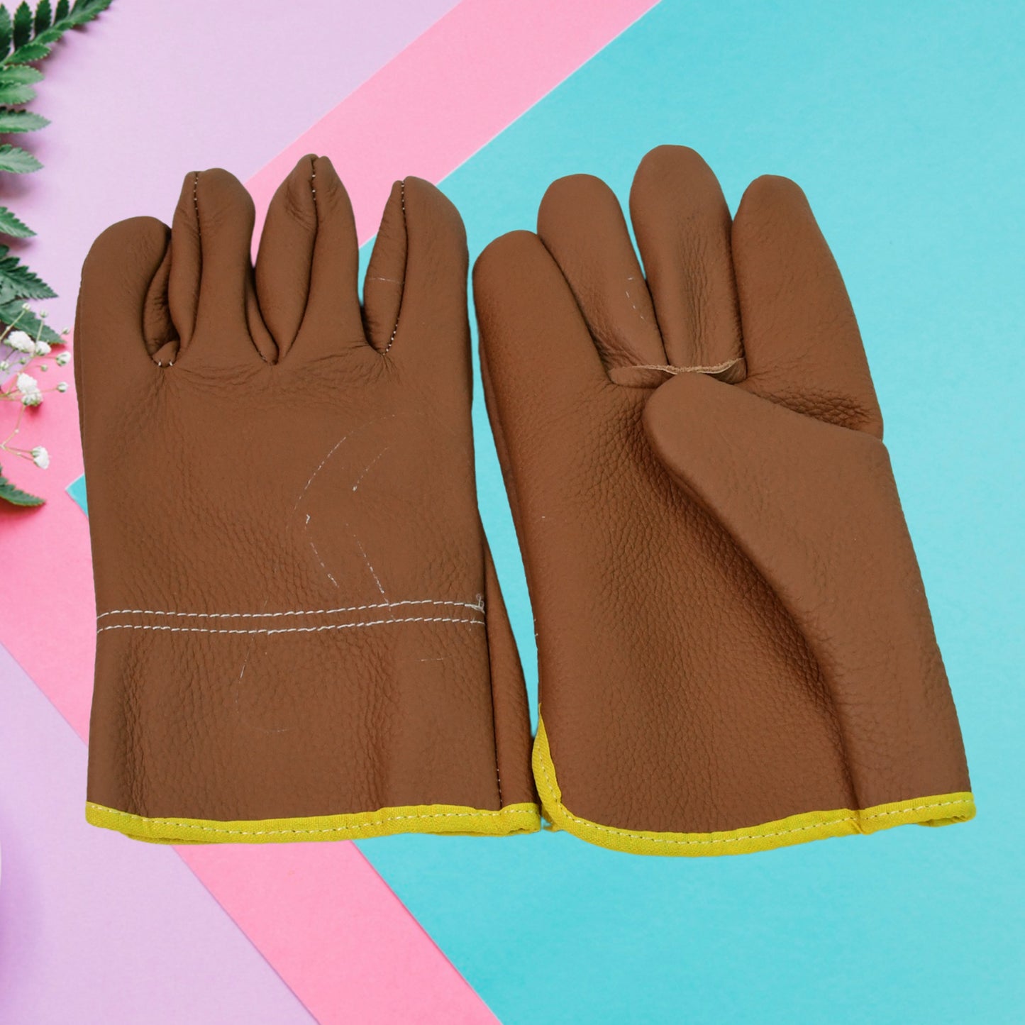 Gloves Gardening Gloves For Men Women Leather Gloves Heavy Duty Gloves (1 Pair) - Happy Price - Image 2