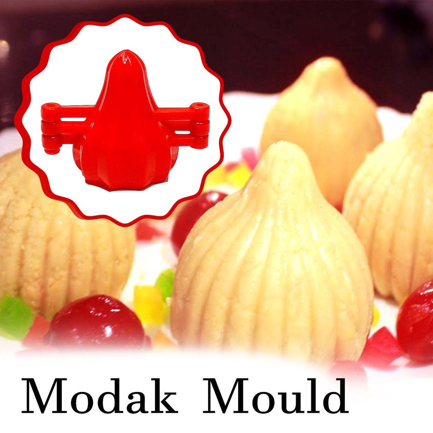 4 Pcs Plastic Red Kitchen Tool Mould Dough Press - Happy Price - Image 4