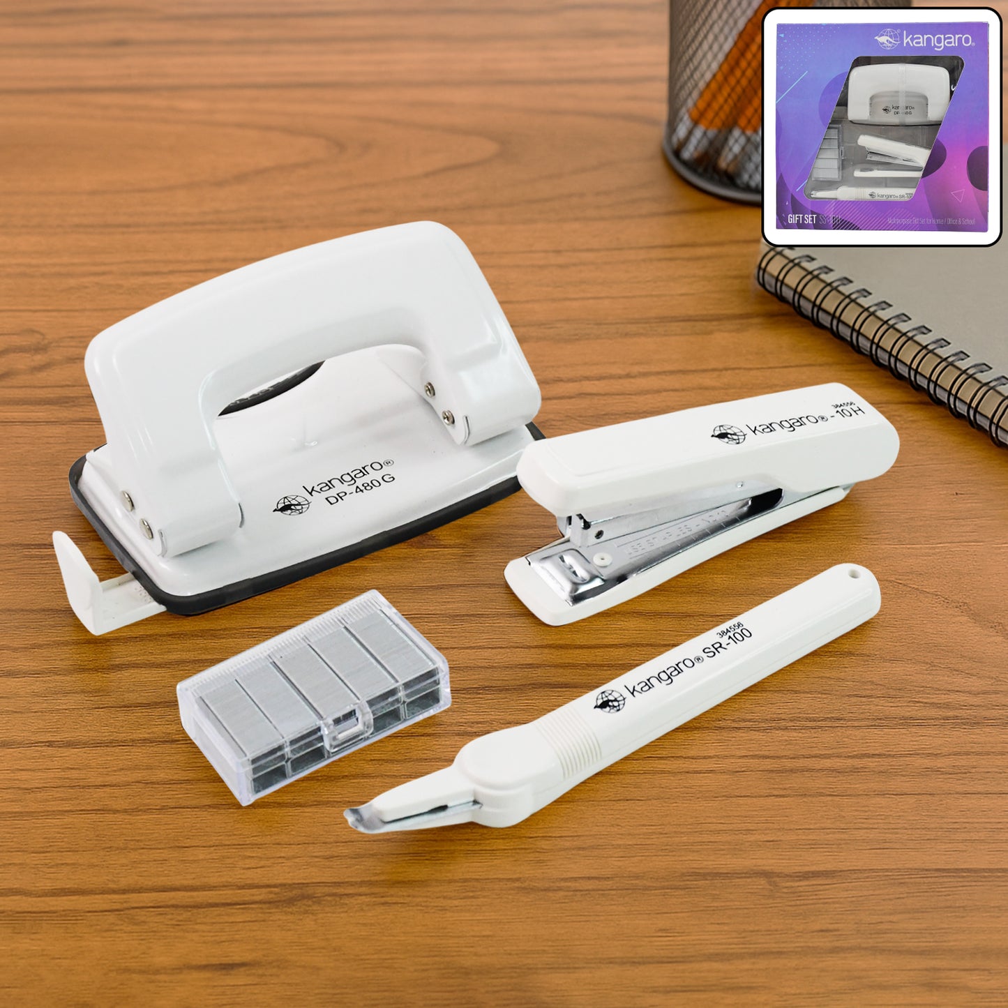 4-in-1 Stationery Gift Set: Stapler, Staples, Remover & 2-Hole Punch - Happy Price - Image 2