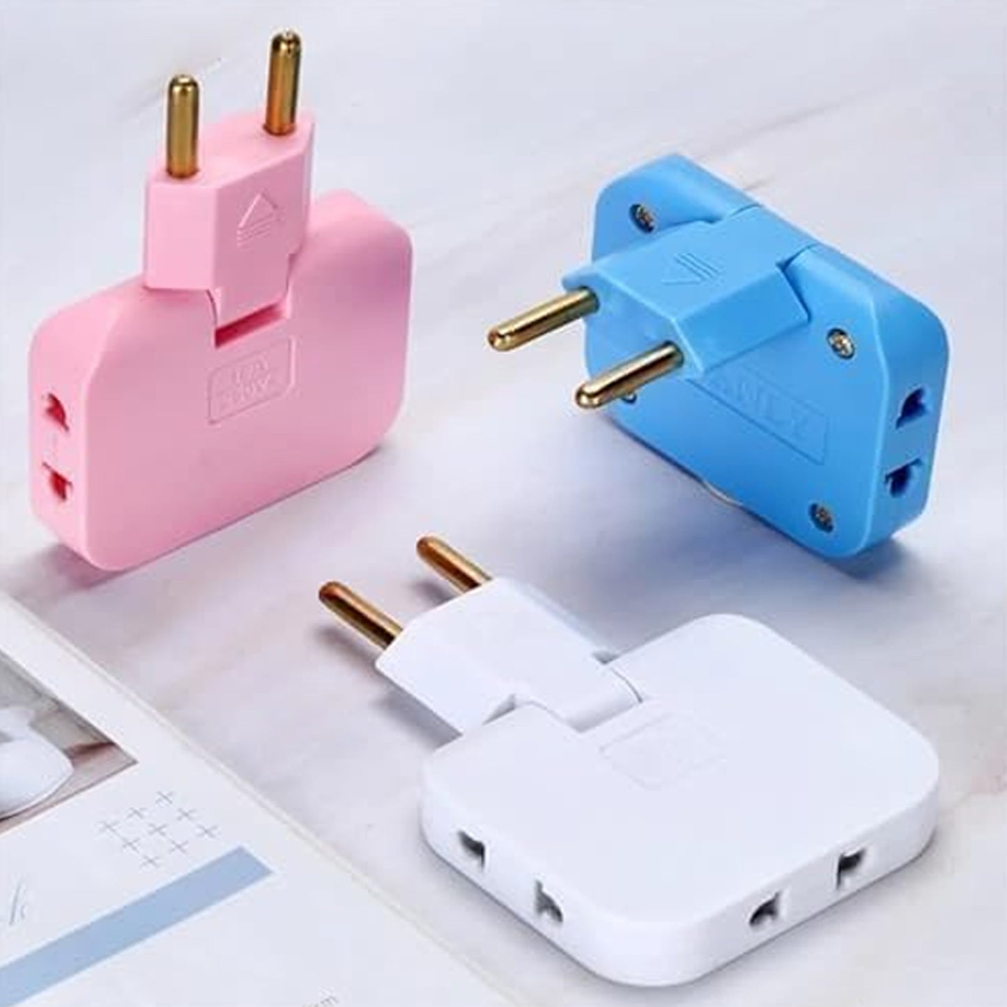 Wireless 3 In 1 Foldable Wall Plug Adapter Socket Converter (1 Pc) - Happy Price - Image 4