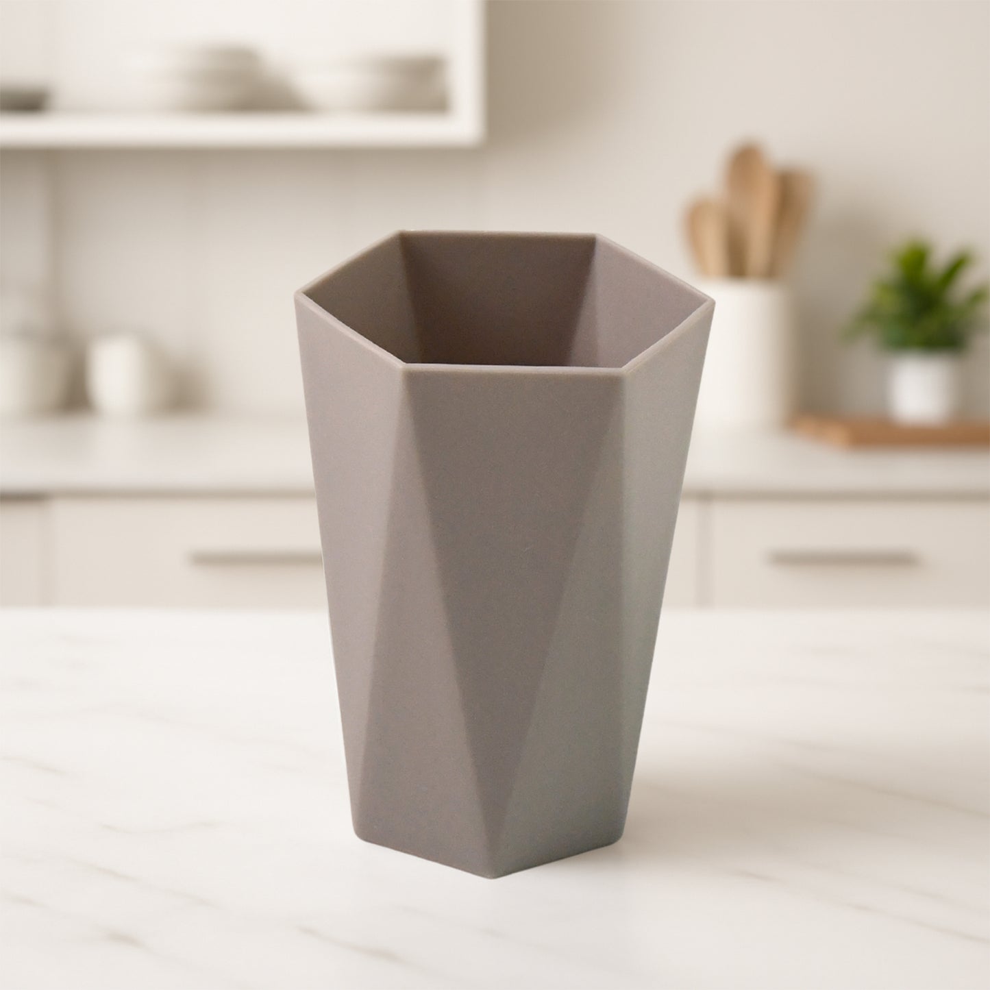 Hexagon Shape Small Plastic Drinking Glass (1 Pc) - Happy Price - Image 4