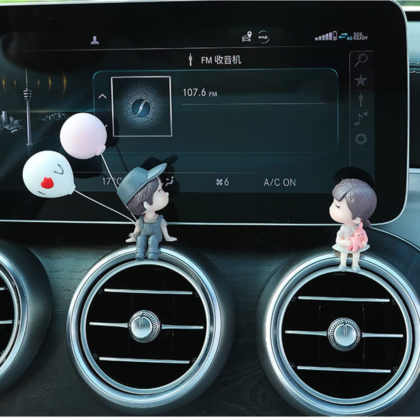 Cute Couple Car Dashboard Decor Set - 1 Pc - Great Price - Image 6