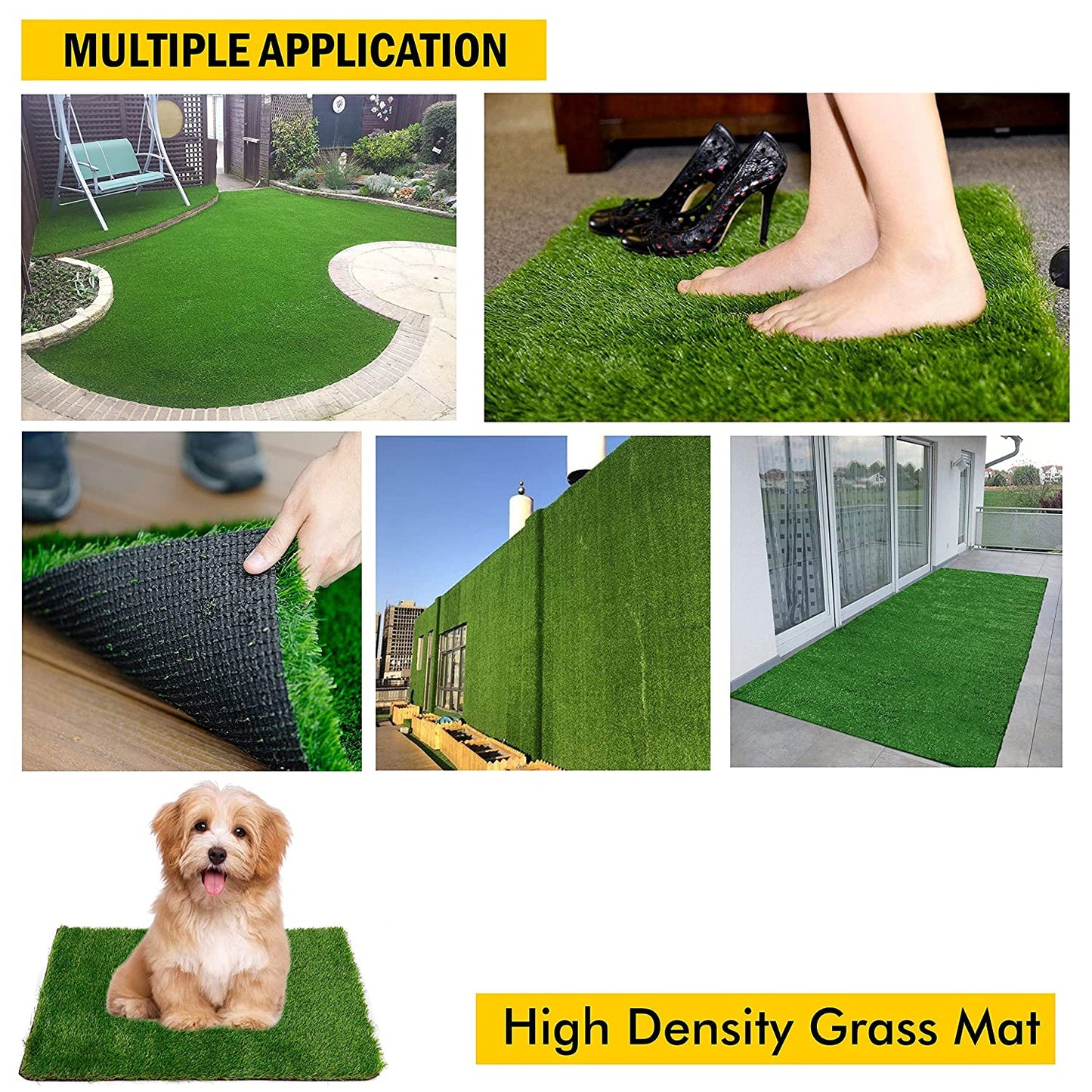 Artificial Grass For Balcony Or Doormat Soft And Durable Plastic Turf Carpet 58x38cm - Happy Price - Image 7