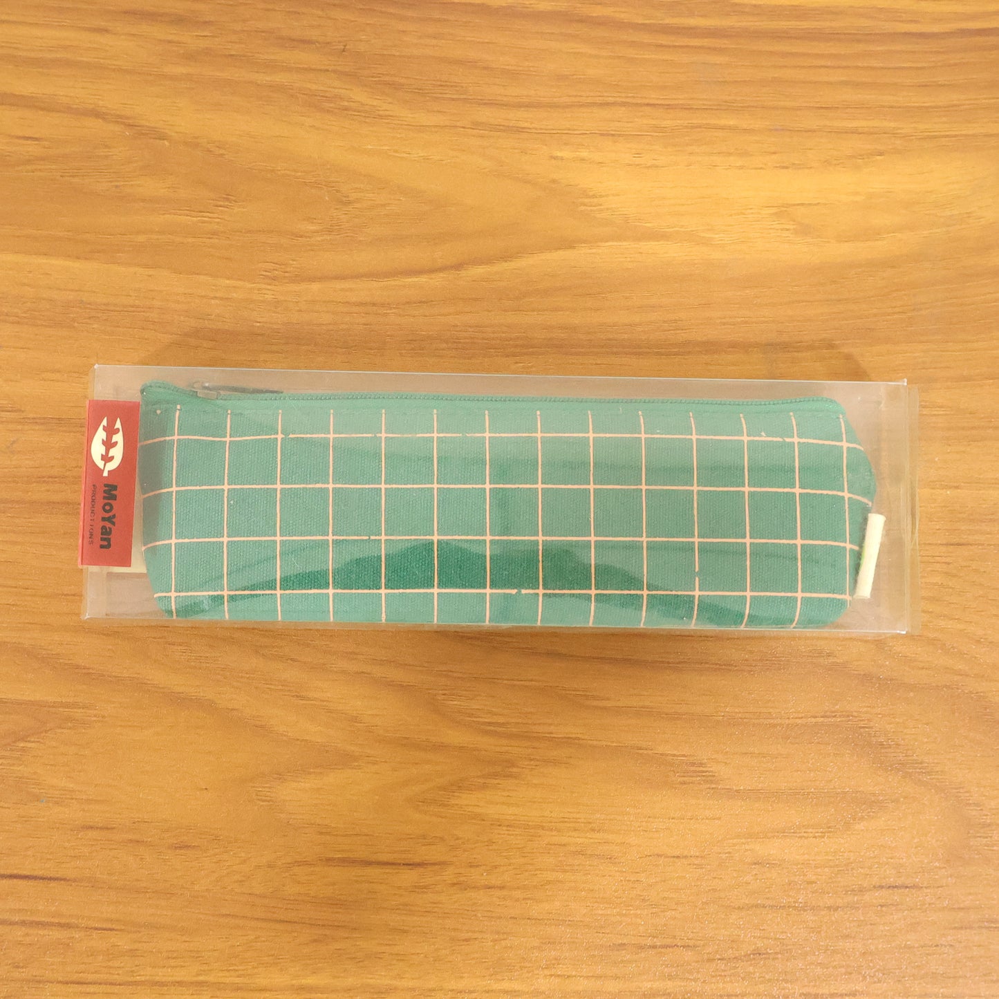 Green Grid Print Zippered Pouch Organizer - 1 Pc Stationery Bag - Great Price - Image 7