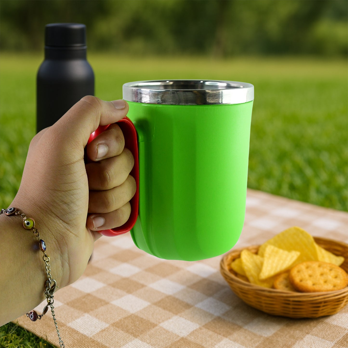 Supermom Panda Ship Insulated Mug with Lid - 400ml - Happy Price - Image 5