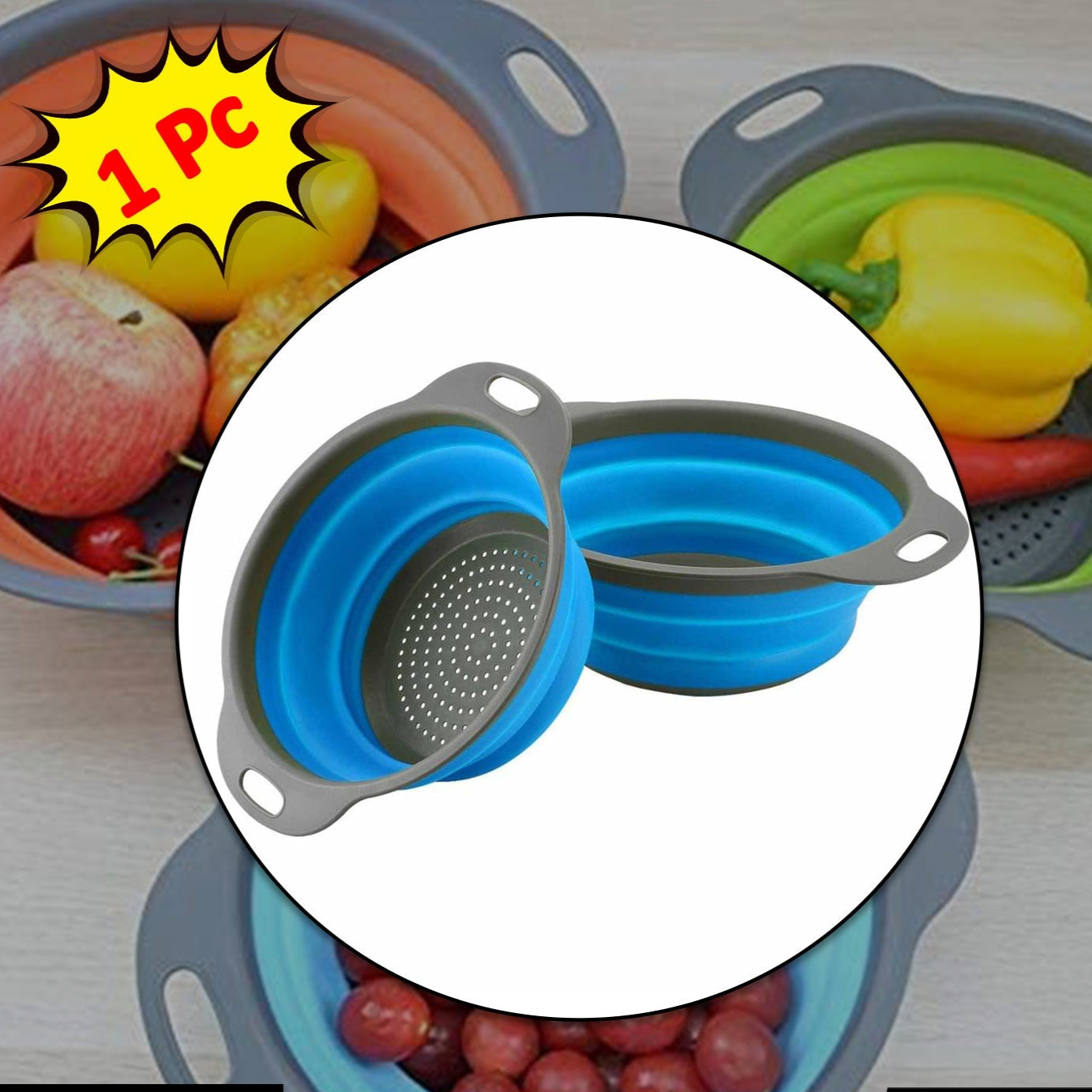 Round Sili Strain Used In All Kinds Of Household And Official Kitchen Purposes As A Foldable Utensil. - Happy Price - Image 1