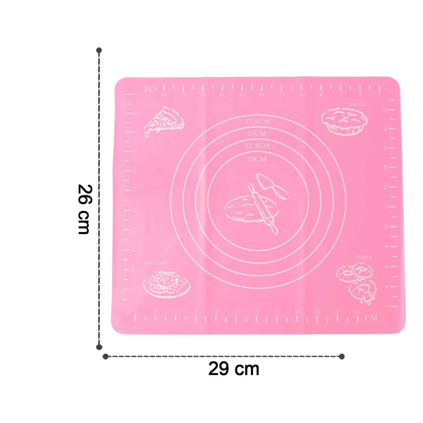Non-Stick Baking Mat with Measurement Guides - 29x26 cm (1 Pc) - Happy Price - Image 6
