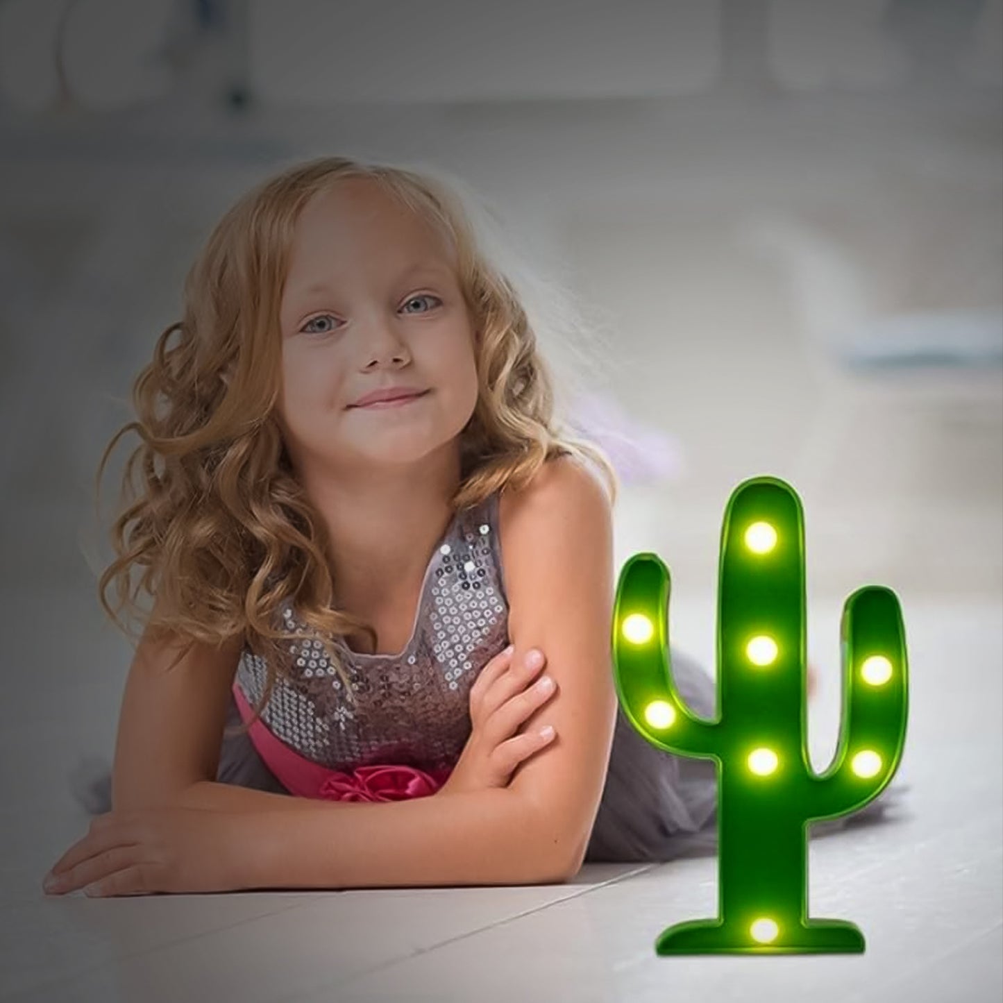 Led Cactus Light Led Desk Lamp Led Table Lamp (1 Pc Battery Not Included) - Happy Price - Image 5