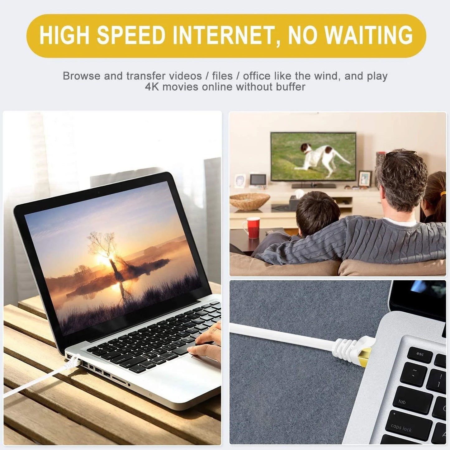 2 Meter Ethernet LAN Cable with RJ45 Connectors - Fast & Stable Network Patch Cord - Happy Price - Image 3