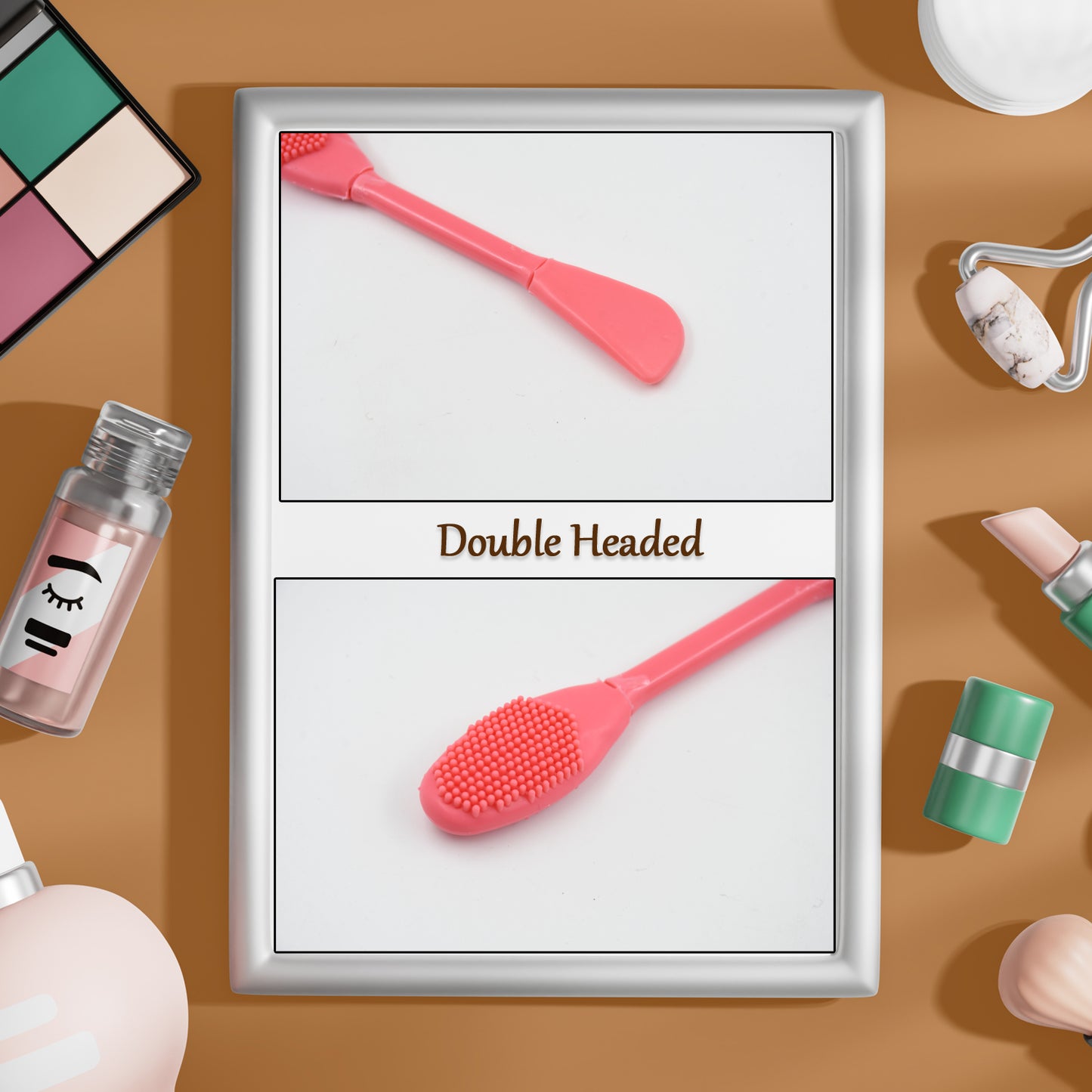 2 In 1 Double-headed Silicone Face Mask Brush (1 Pc) - Happy Price - Image 3