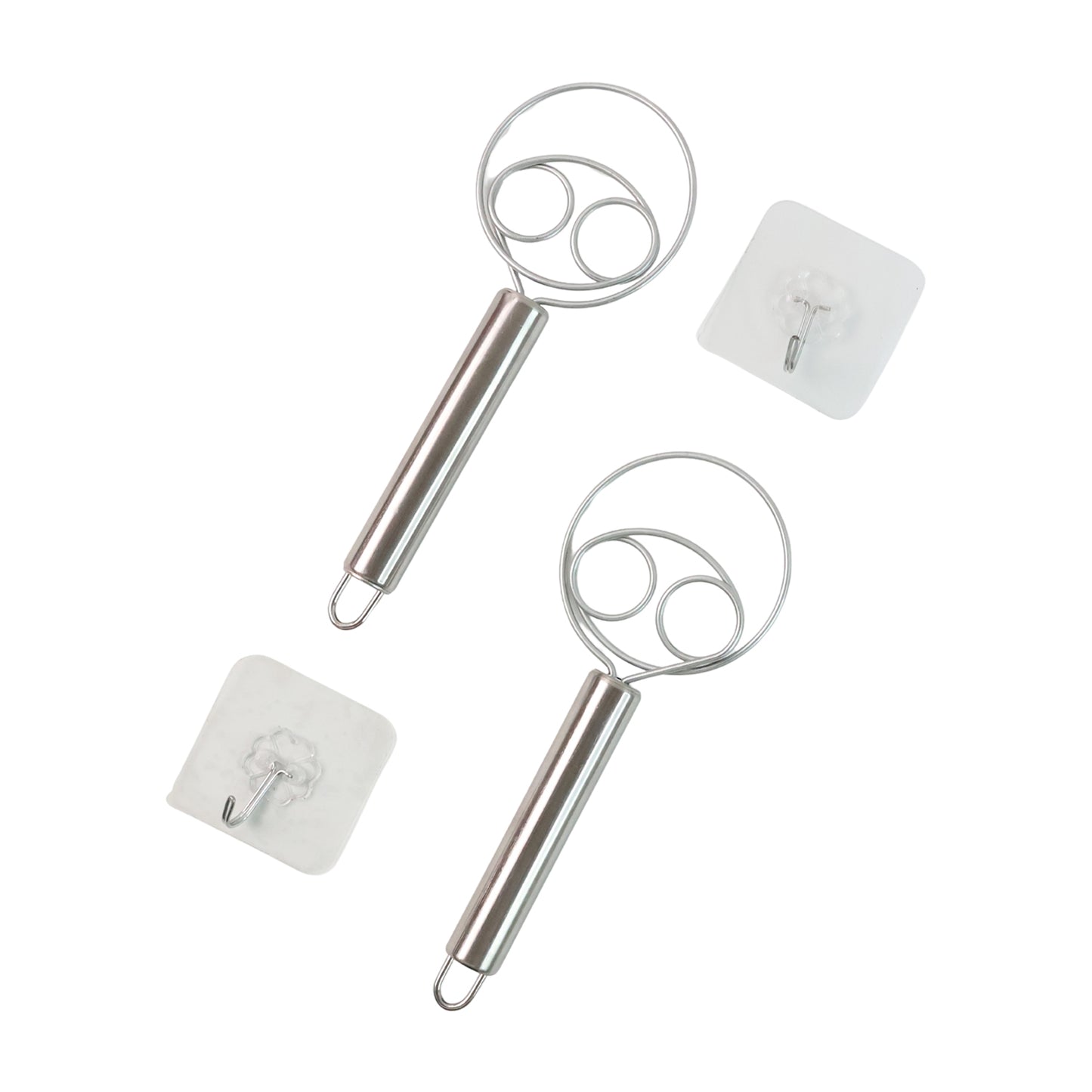 2 Piece Stainless Steel Spiral Whisk Set for Kitchen - Happy Price - Image 2