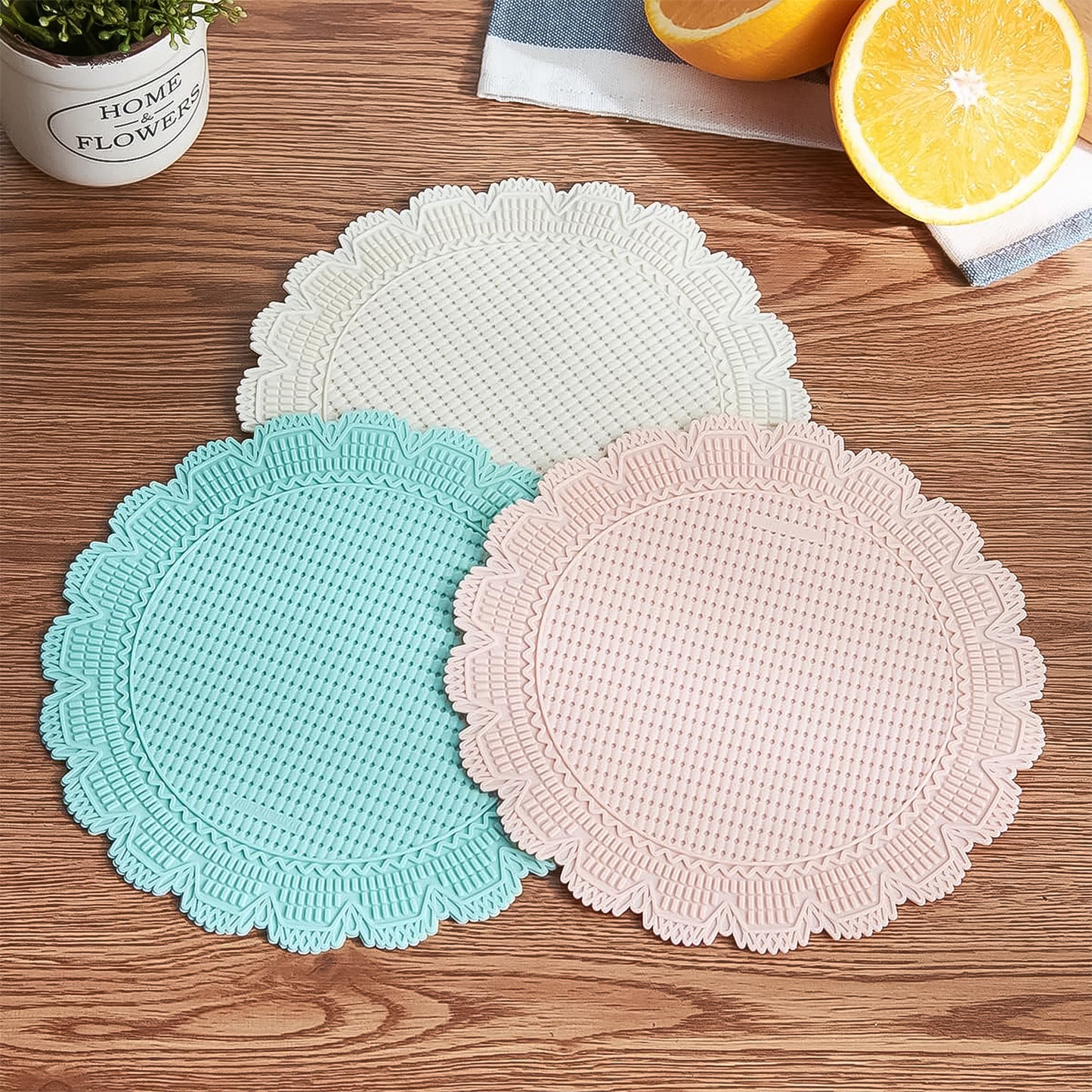 Silicone Round Heat Resistant Mat (2 Pc Set) - Happy Price - Image 4
