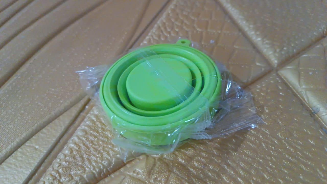 Round Silicone Foldable Glass Cup Foldable Travel Mug With Lid (1 Pc) - Happy Price - Image 7