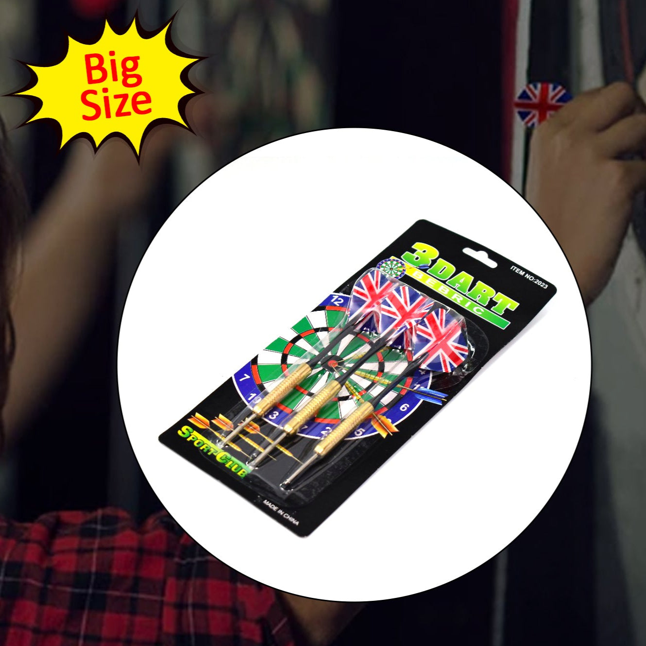 4894 Big 3pcs Dart For Dart Board For Adult Indoor And Outdoor Game For Kids With 3 Darts - Happy Price - Image 1