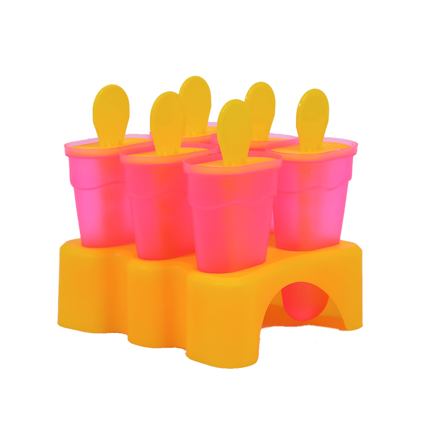 Kulfi Maker Moulds Set Plastic Homemade Kulfi Mould 6pcs Set For Freezer Use - Happy Price - Image 2
