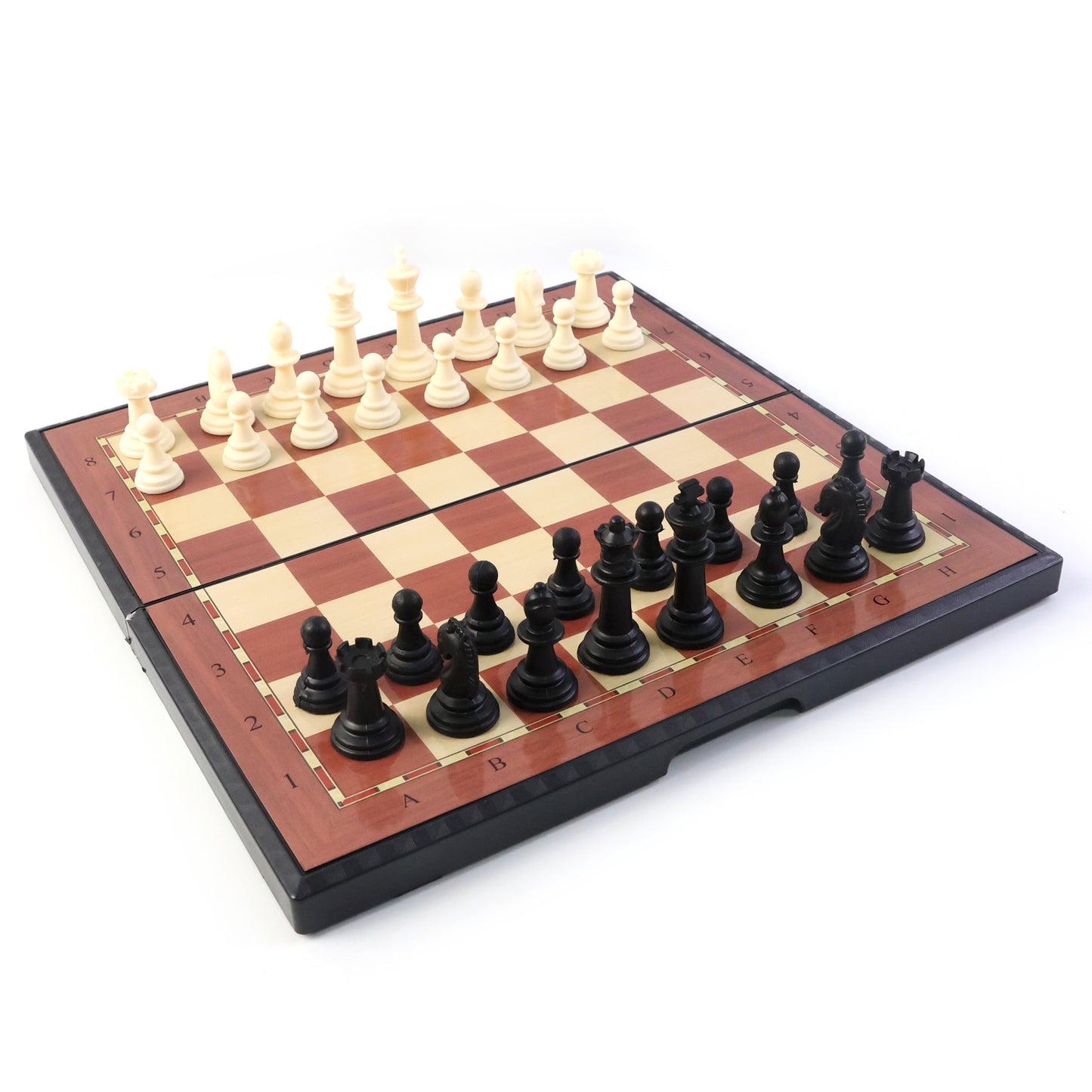 Portable Vinyl Chess Set with Plastic Pieces - Foldable Board for Travel & Practice (1 Set) - Happy Price - Image 2