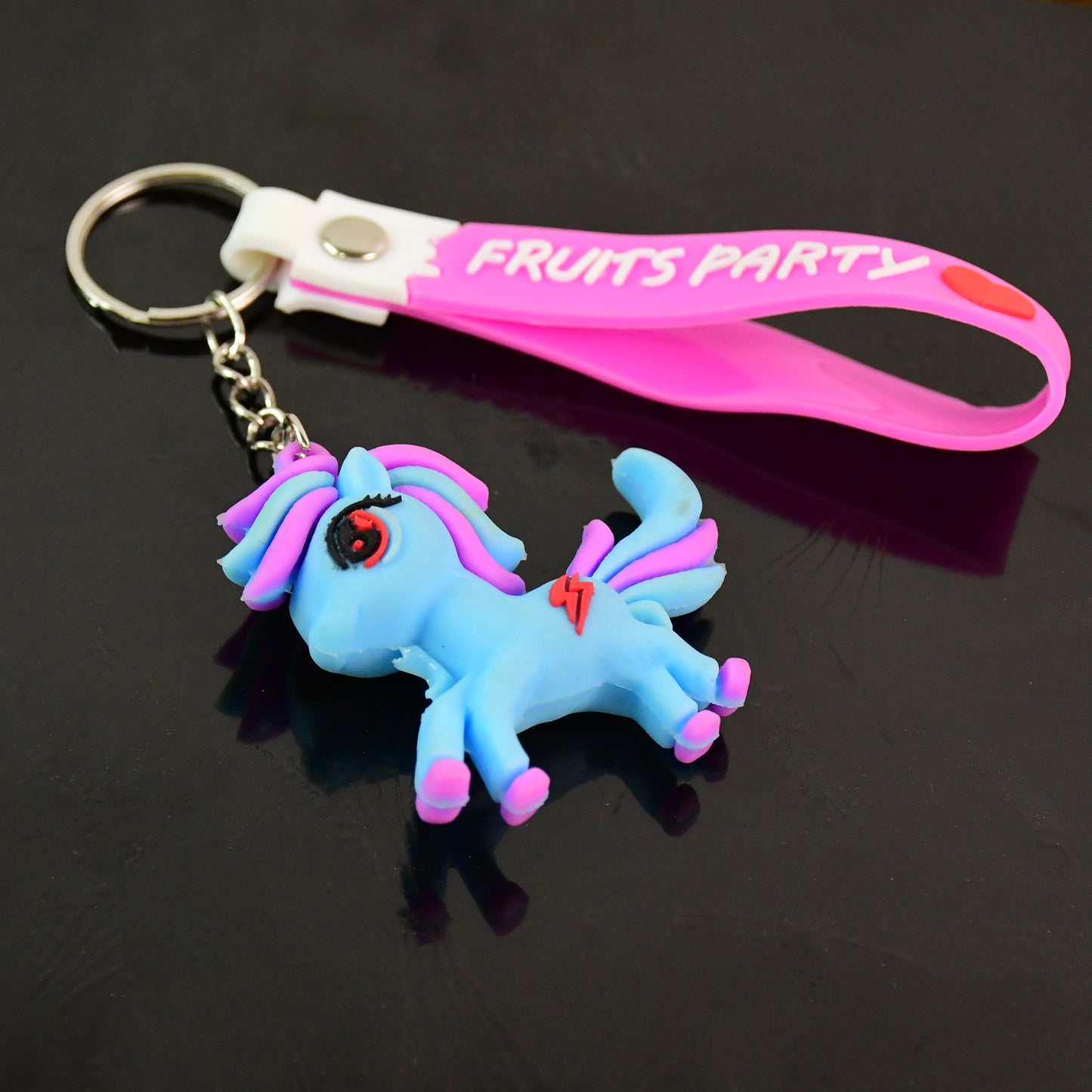 Cute Cartoon Unicorn Keychain With Silicone Strap (1 Pc) - Happy Price - Image 3