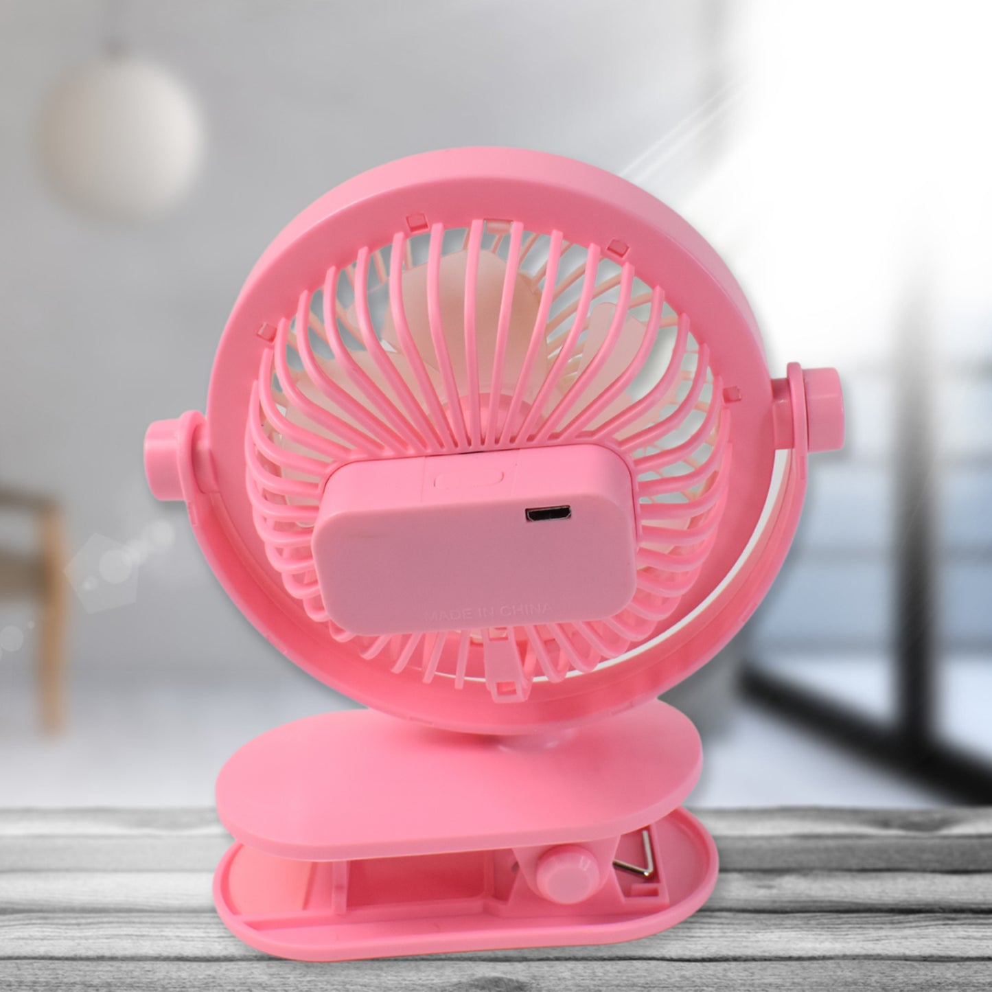 Usb Portable Mini Desk Fan With Light Personal Table Fan For Office School Home Use (1 Pc) - Happy Price - Image 4