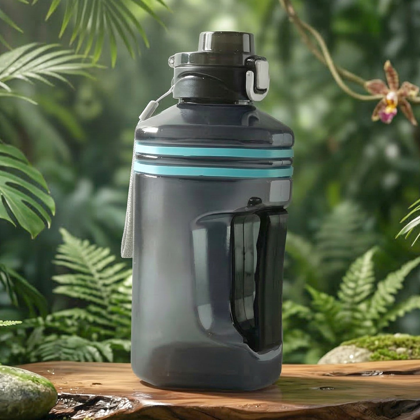 1500 ML Square Water Bottle with Handle and Flip Cap - 1 Pc - Great Price - Image 3