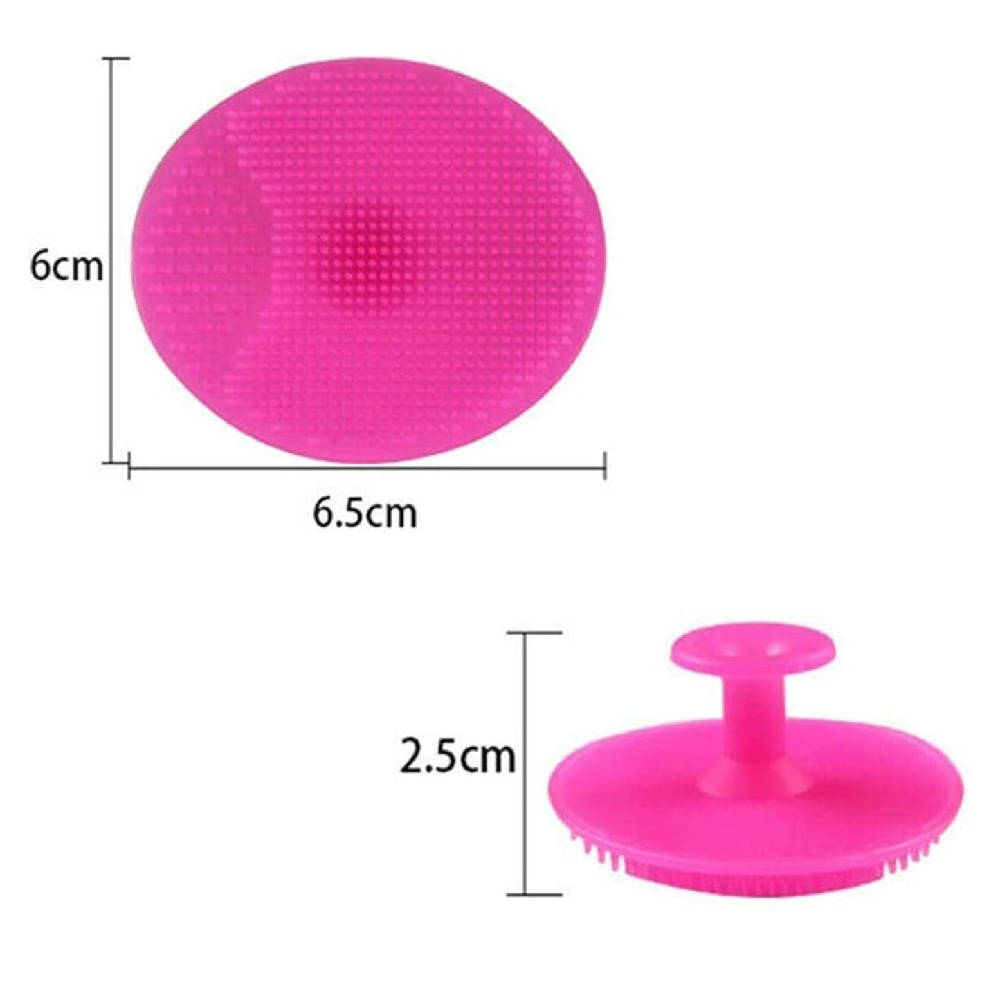 Bath Facial Cleansing Brush Soft Silicone Face Scrubber (2 Pc Set) - Happy Price - Image 3