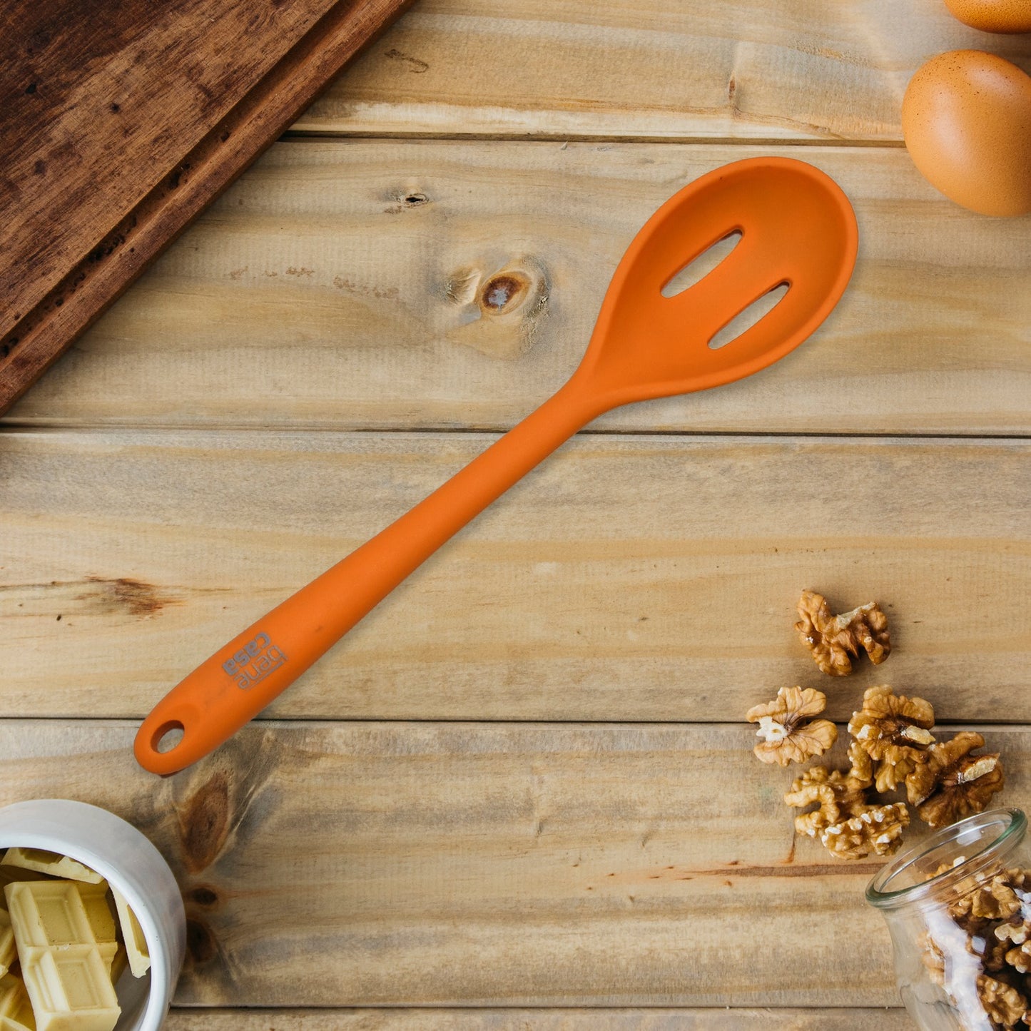 Silicon Non-stick Heat Resistant Kitchen Item Premium Spoon ( 1pc ). - Happy Price - Image 1