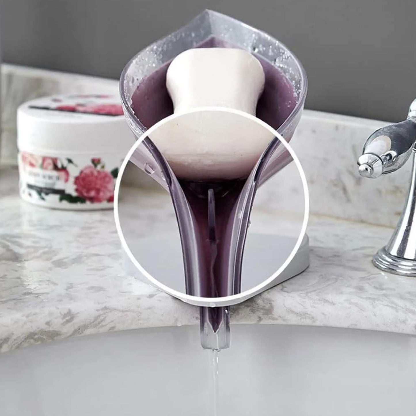 Self Draining Leaf Soap Holder with Suction Cup - Bathroom & Kitchen Organizer (1 Pc) - Happy Price - Image 7