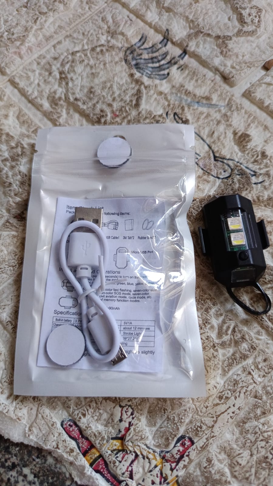 Mini Led Strobe Lights Waterproof Lights Lightweight Rgb Led Lights Drone Strobe Lights Veicle Anti-collision Strobe Light Bike Motocycle Lights Usb Recharge Multi-colors - Happy Price - Image 7