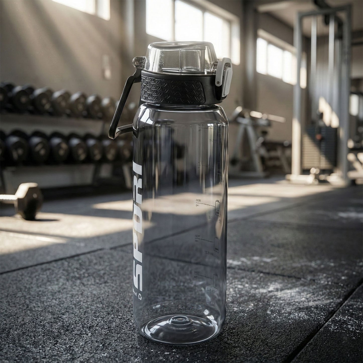 1000 ML Sports Water Bottle - Leakproof Flip Lock Lid, Carry Handle (1 Pc) - Happy Price - Image 6