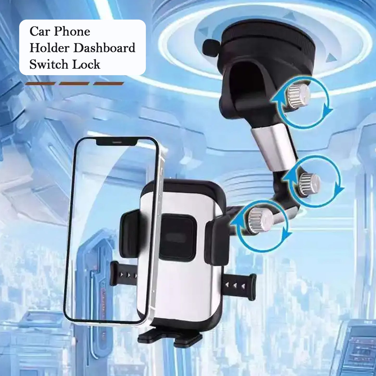 Adjustable Long-arm Suction Cup Car Phone Holder (1 Pc) - Happy Price - Image 2