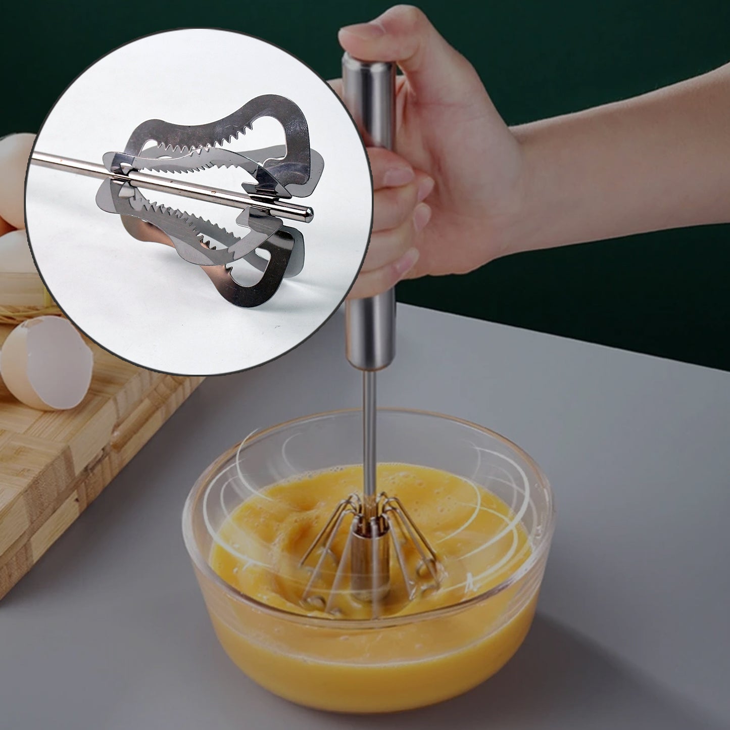 Handy Stainless Steel Manual Churner for Lassi, Buttermilk & Eggs - Happy Price - Image 5