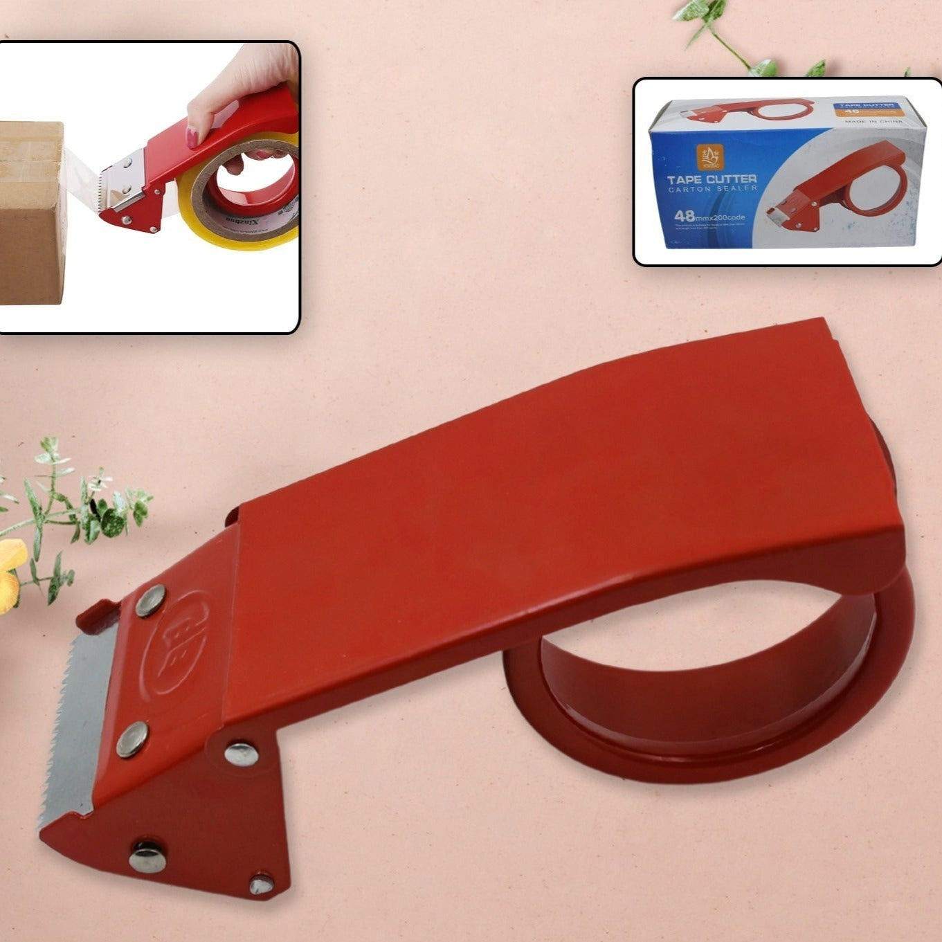 Metal Packing Tape Dispenser Cutter For Home Office Use Tape Dispenser For Stationary Tape Cutter Packaging Tape 55mm - Happy Price - Image 1