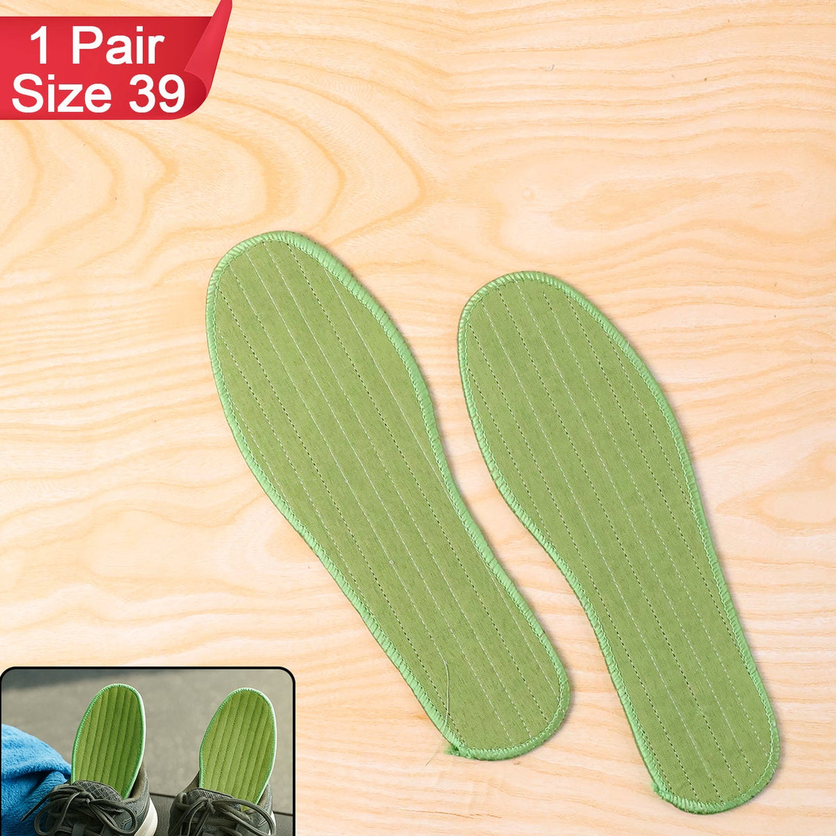 Comfort Shoe Insoles for Size 39 Foot Support - 1 Pair Breathable Cushioning - Happy Price - Image 1
