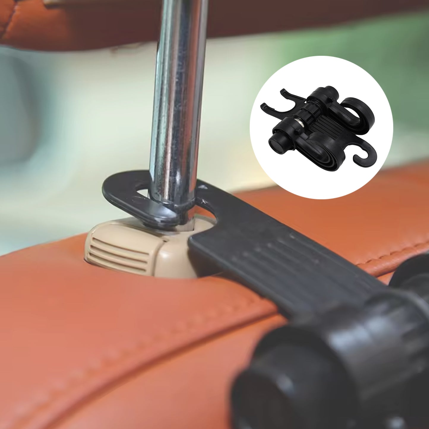 Car Hooks Vehicle Back Seat Hidden Headrest Hanger (1 Pc) - Happy Price - Image 3