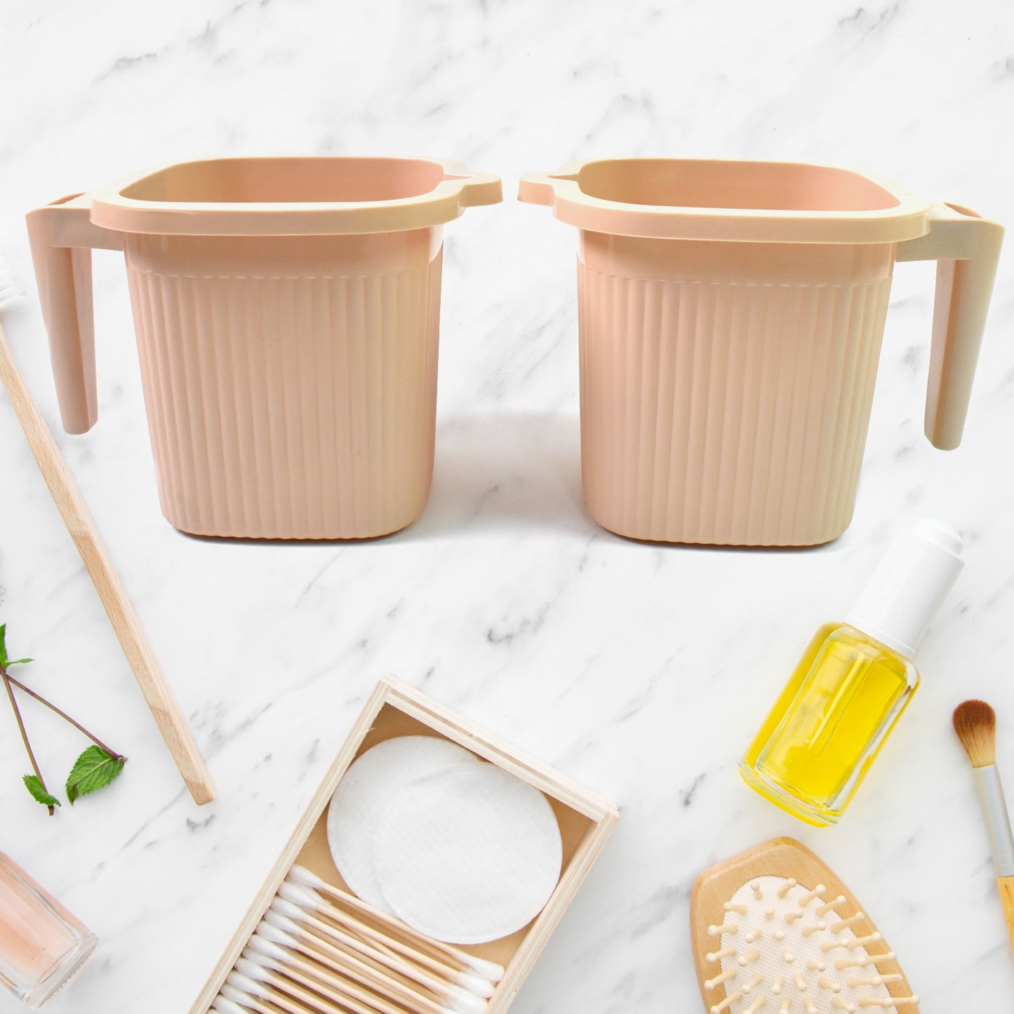 Plastic Square Bath Water Mug (4 Pc 1000 Ml Mix Color) - Happy Price - Image 7