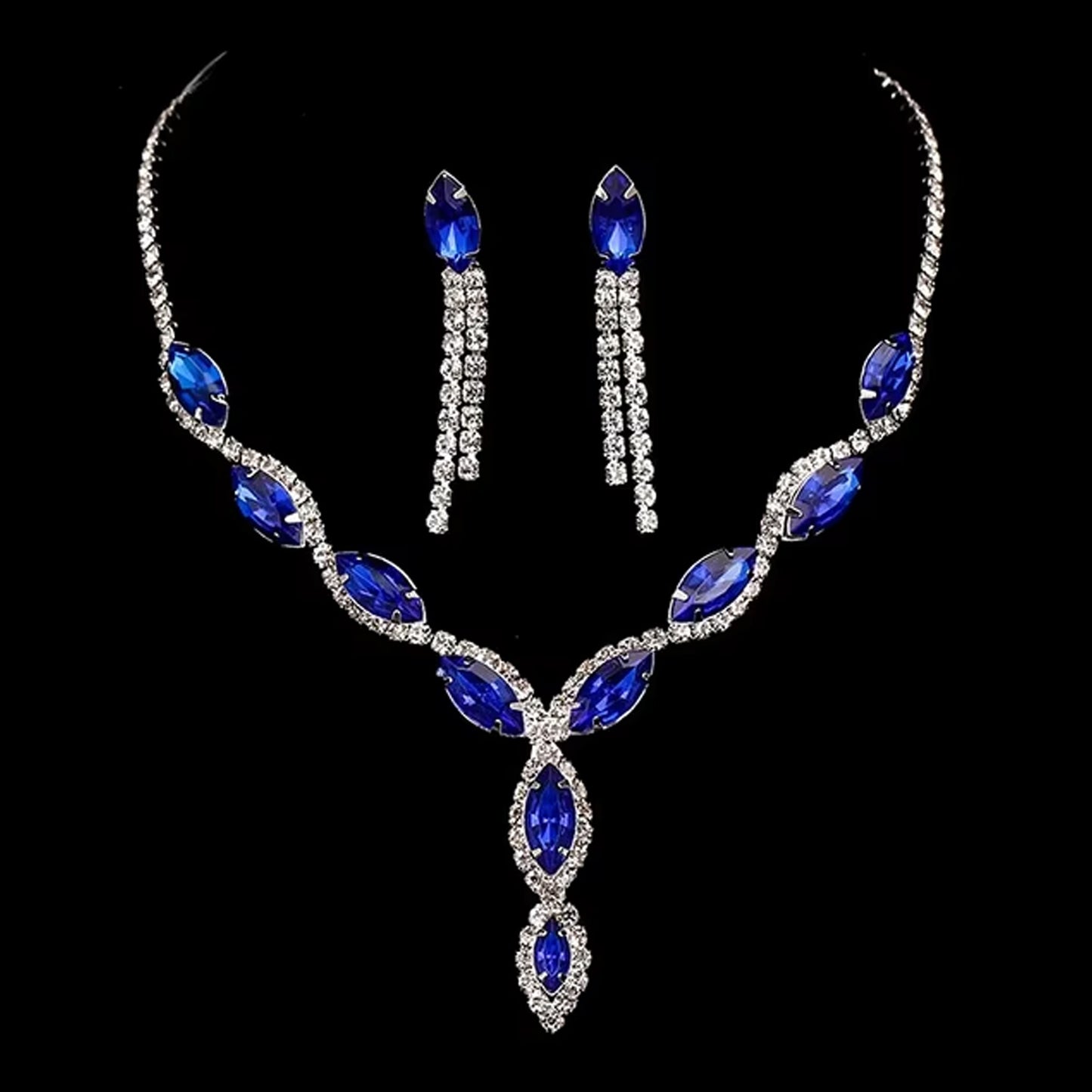 Necklace And Earrings Set Wedding Jewelry Set (1 Set Mix Color) - Happy Price - Image 4