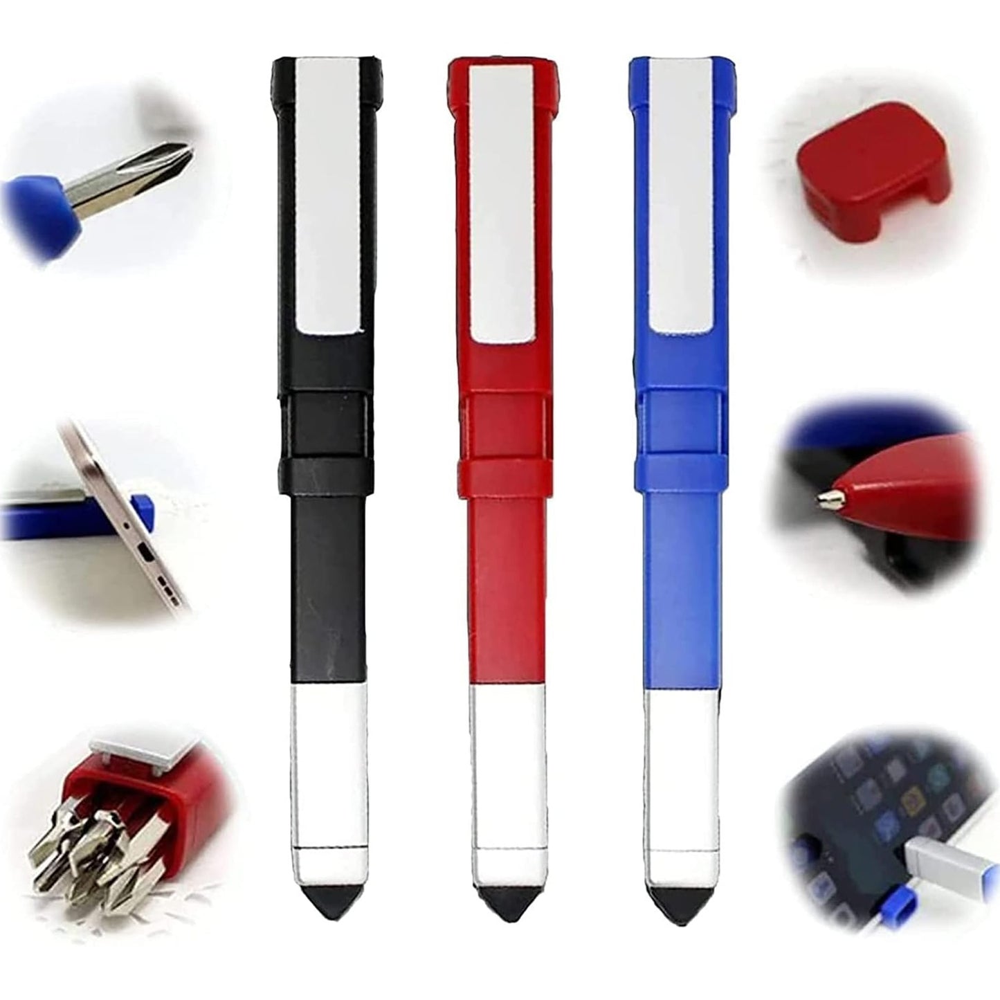 Pen-shaped Phone Holder With Screwdriver Sets Multi-function Pen 4 In 1 Tech Tool Pen Portable Phone Tools With Capacitive Stylus Ball Point Pen Mobile - Happy Price - Image 7