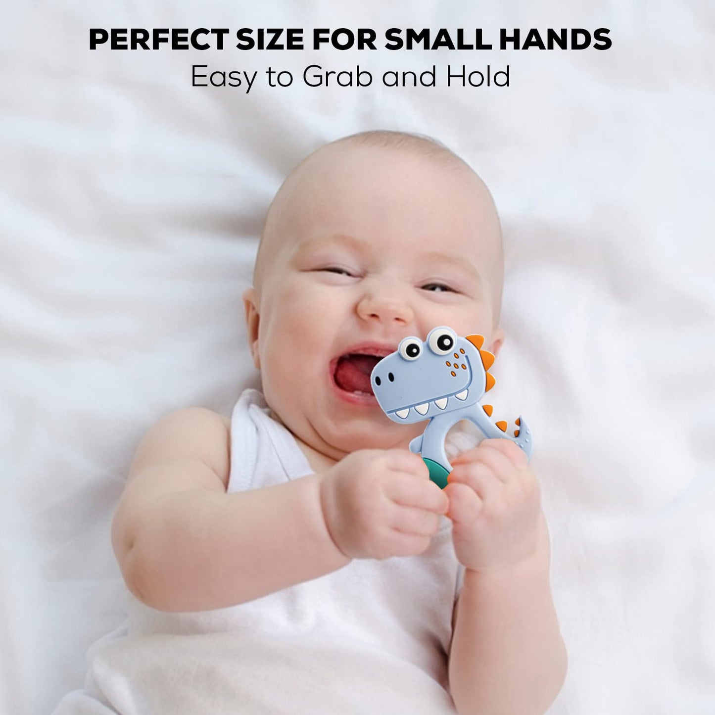 Silicone Dinosaur Teether For Baby (1 Pc Mix Design Color) - Happy Price - Image 5