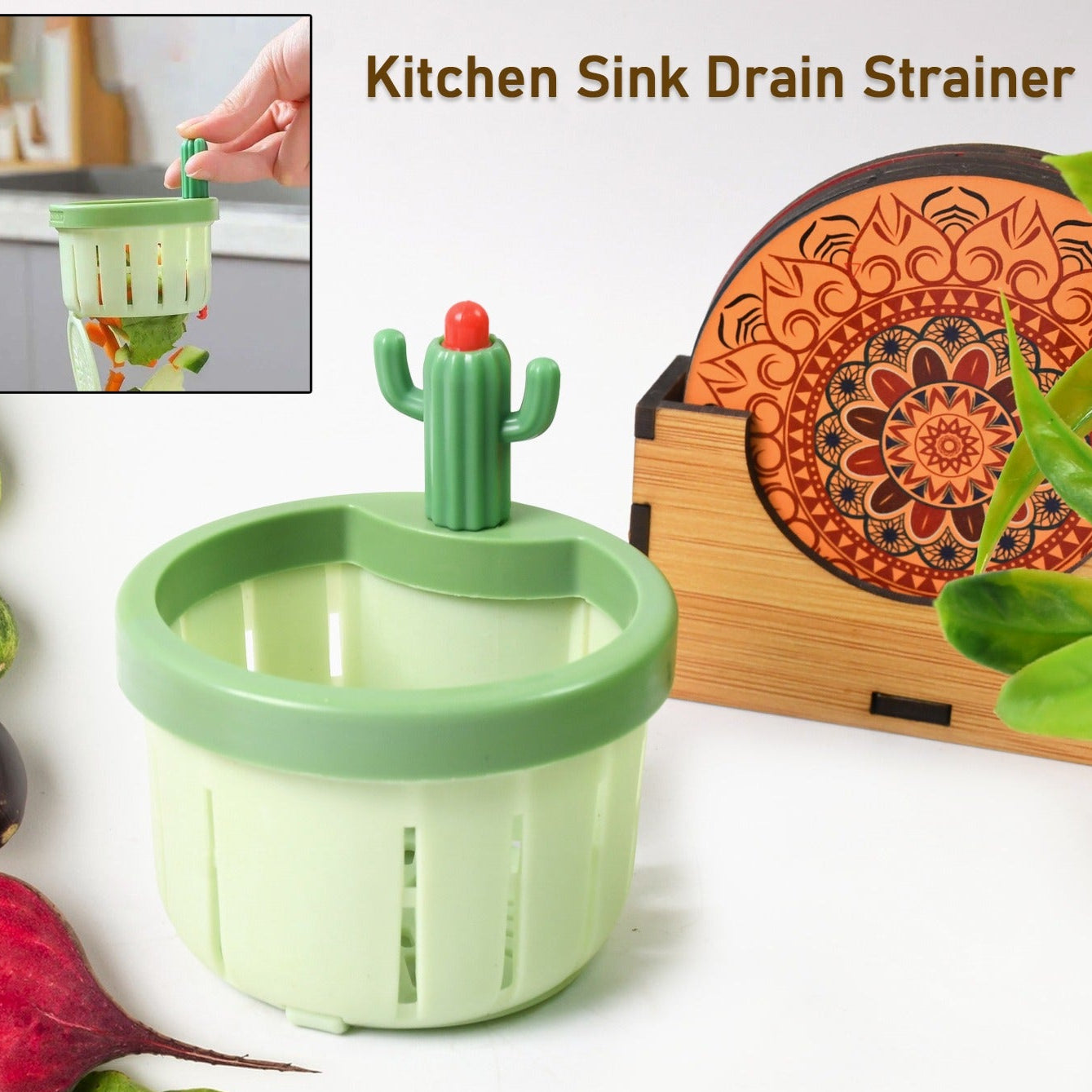 Plastic Kitchen Sink Drain Strainer (1 Pc) - Happy Price - Image 1