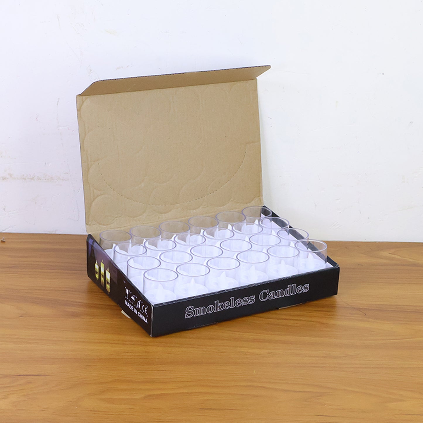 24 Pc Flameless LED Tealight Candles with Glass Holders - Smokeless & Safe Decorative Lights - Happy Price - Image 7
