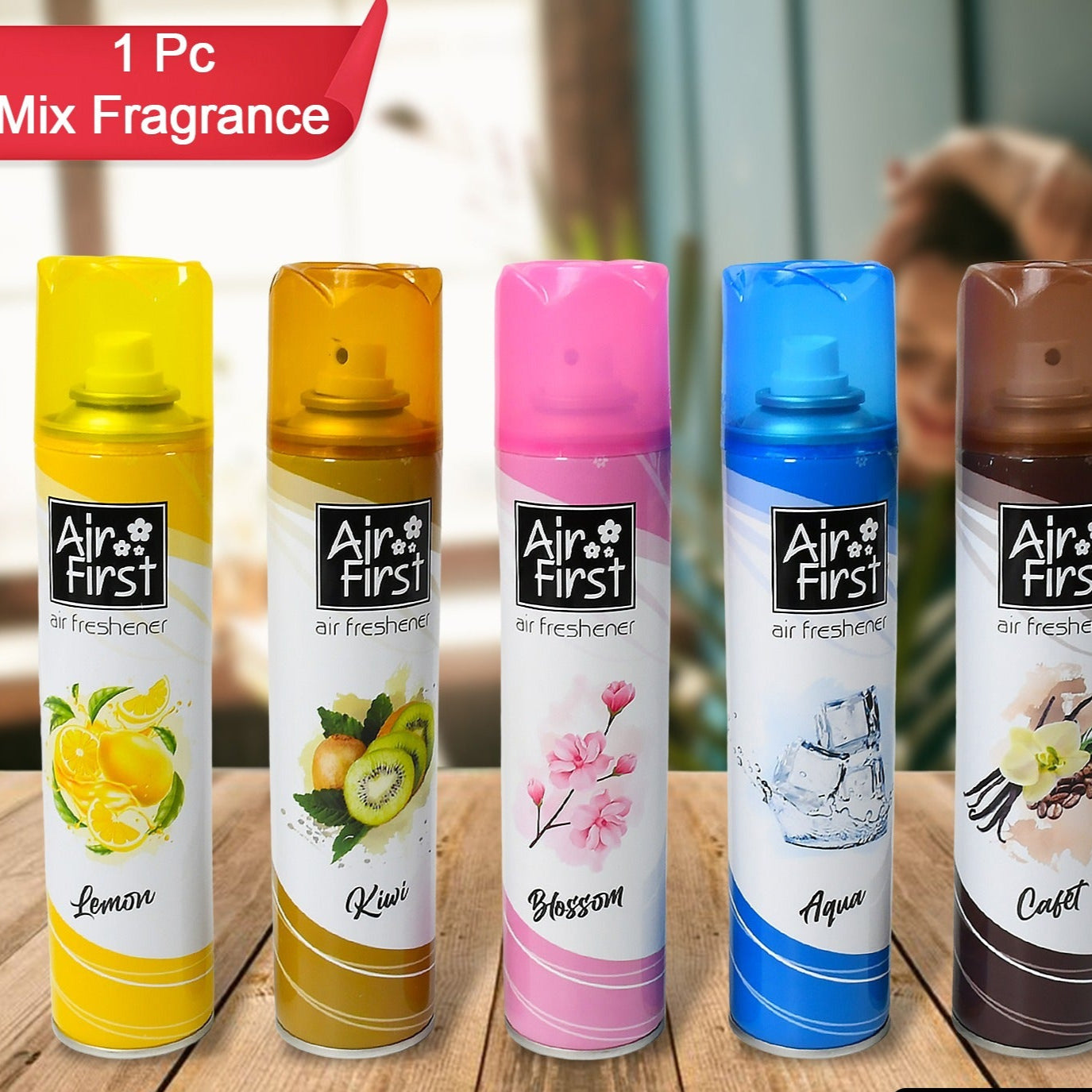 Air Freshener Used In Office Home Hotels Banquets Carpet Etc Room Spray Air Freshener Mix Fragrance Lemon Kiwi Blossom Aqua Cafet (300 Ml Approx 1 Pc) - Happy Price - Image 1