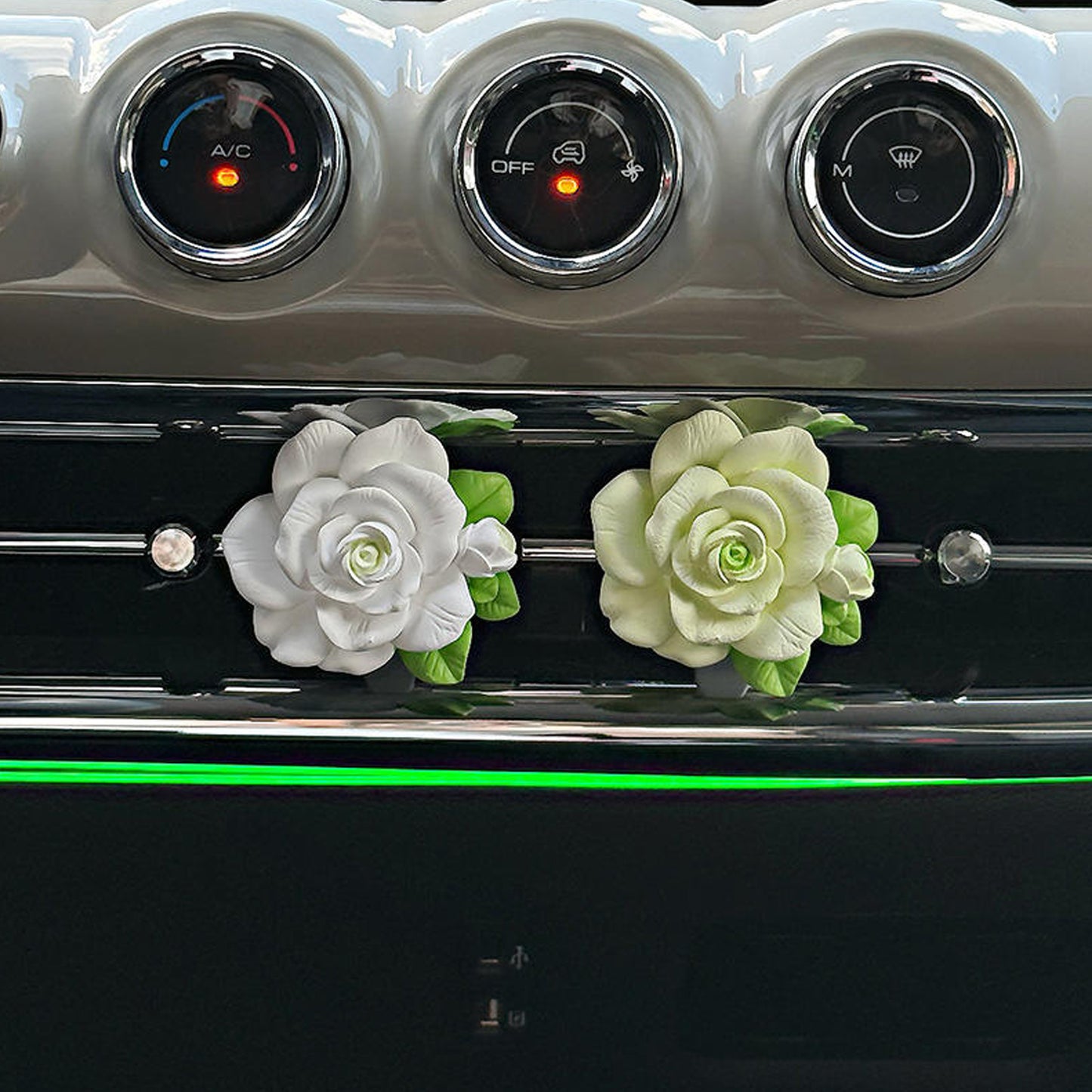 Rose Flower Car Air Freshener Clip with 10ml Perfume Bottle - 1 Pc - Happy Price - Image 5
