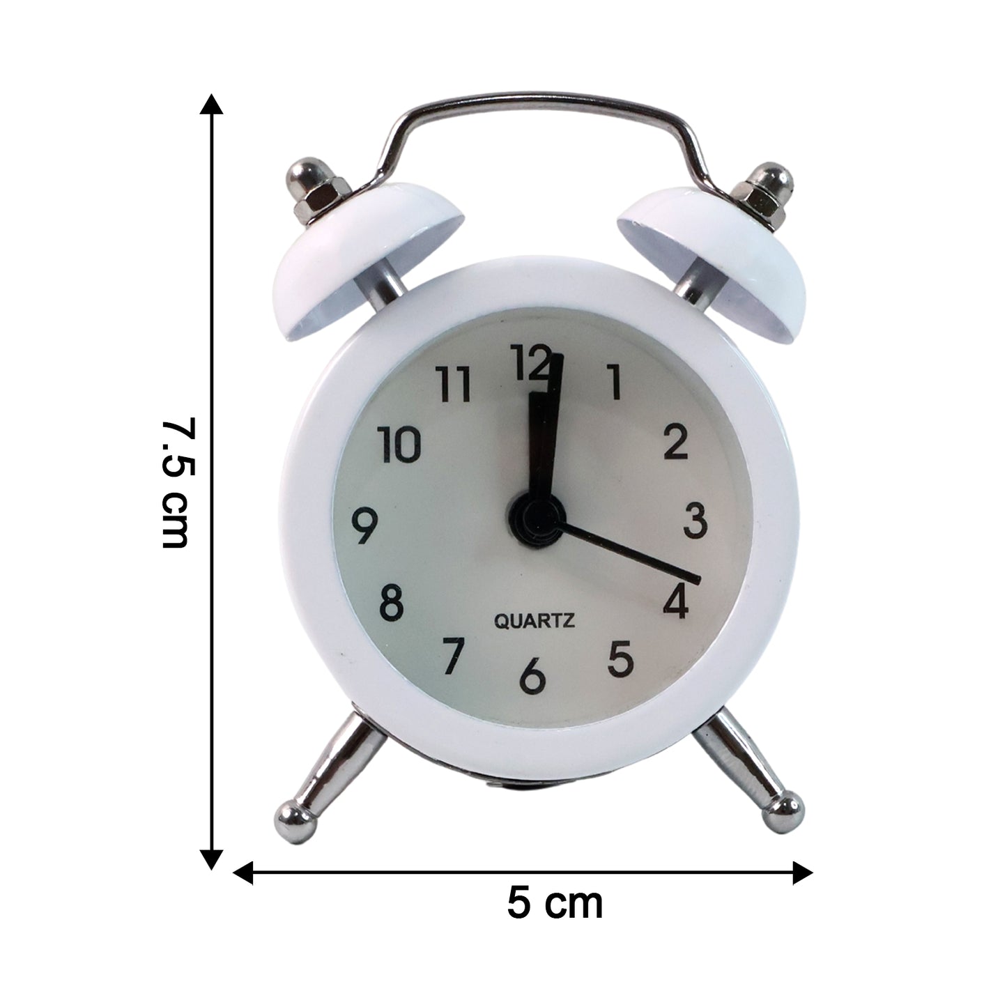 Compact Twin-Bell Analog Alarm Clock - 1 Pc - Happy Price - Image 3