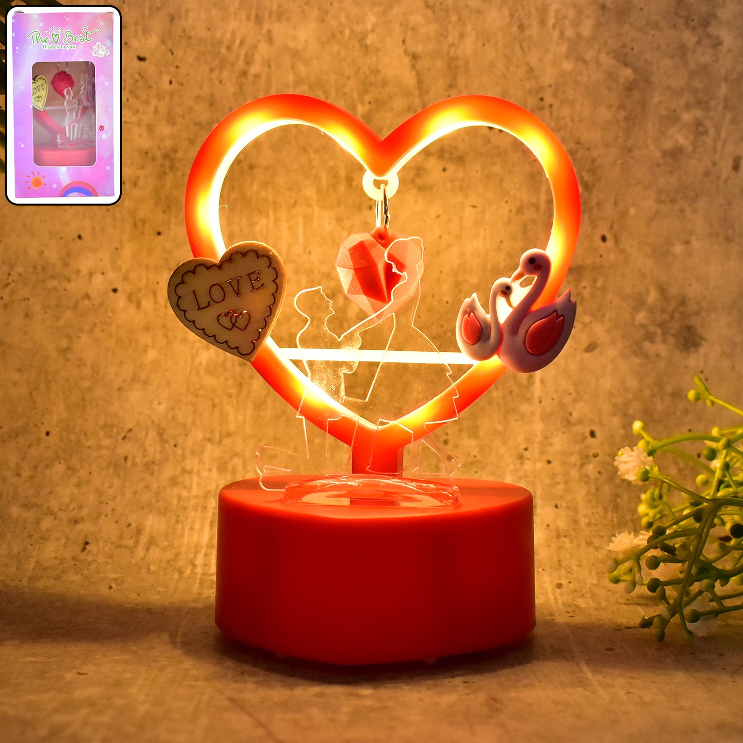 Heart-shaped Decorative Love Showpiece (1 Pc) - Happy Price - Image 3