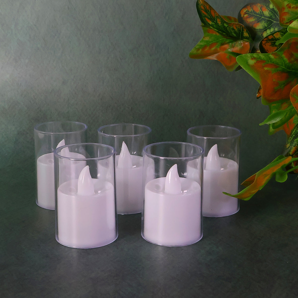 Set of 6 Flameless LED Votive Candles with Glass Holders - Happy Price - Image 4