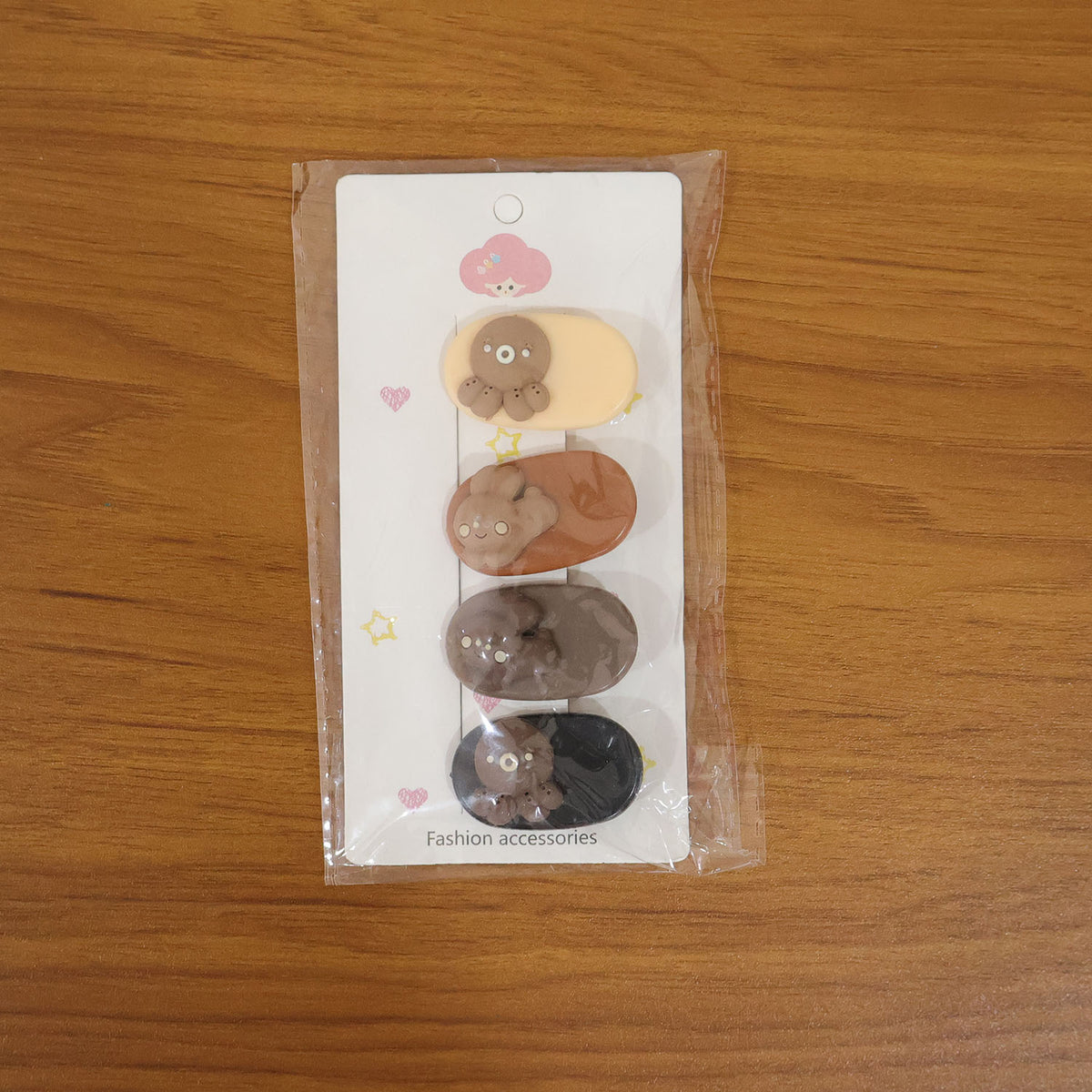 Cute Cartoon Bear Hair Clips for Girls - 4 Pc Set - Happy Price - Image 7