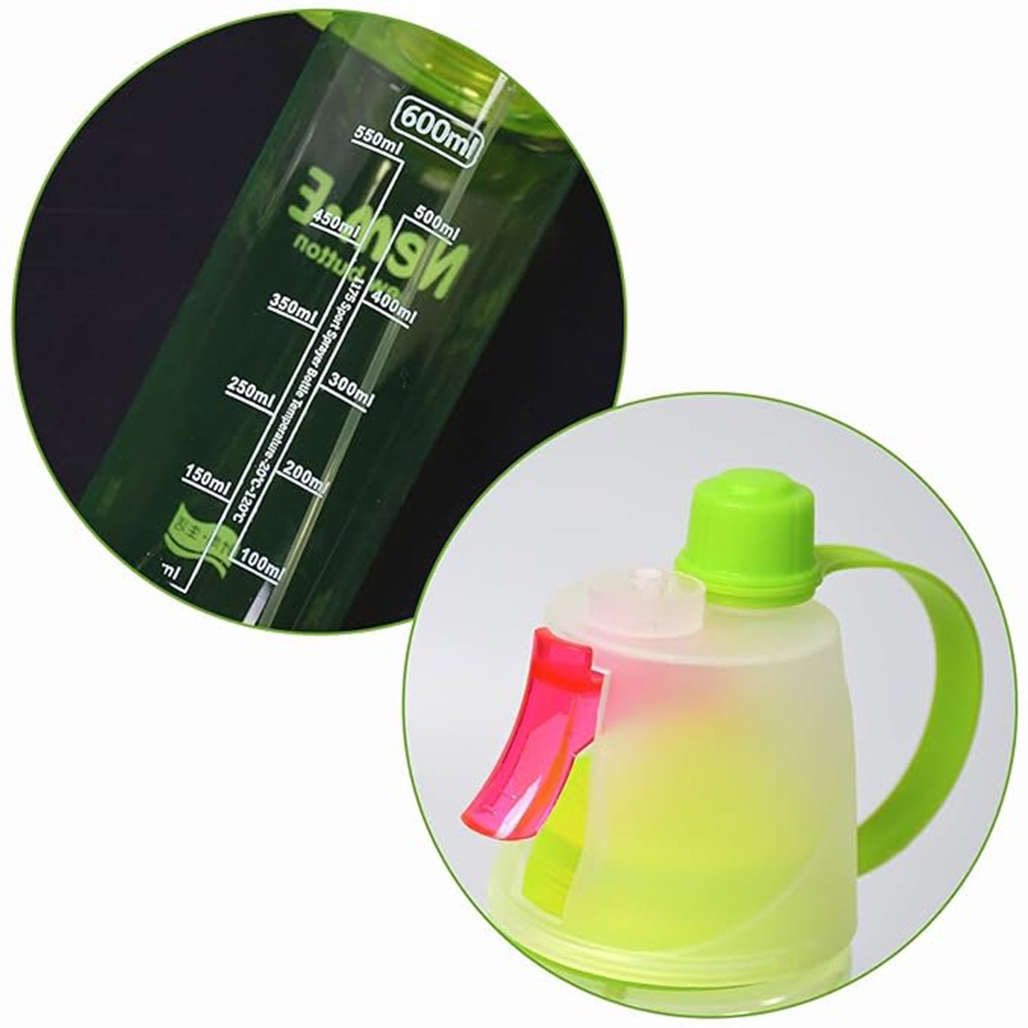 Plastic 2 In 1 Mist Spray Water Bottle (Multicolour 600 Ml 1 Pc) - Happy Price - Image 3