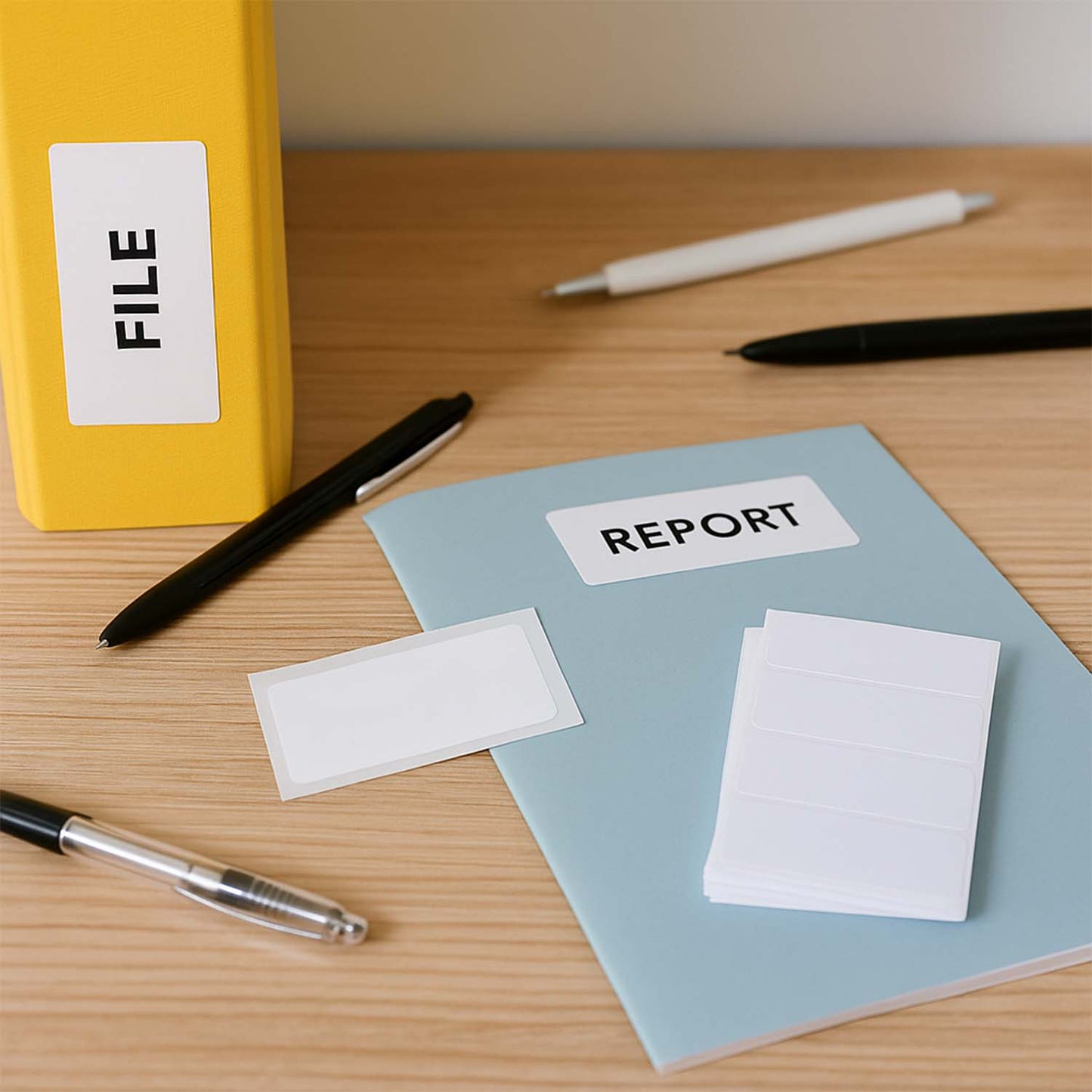 128 White Adhesive Labels - 1" x 2.75" All-Purpose Stickers for Home & Office - Happy Price - Image 5