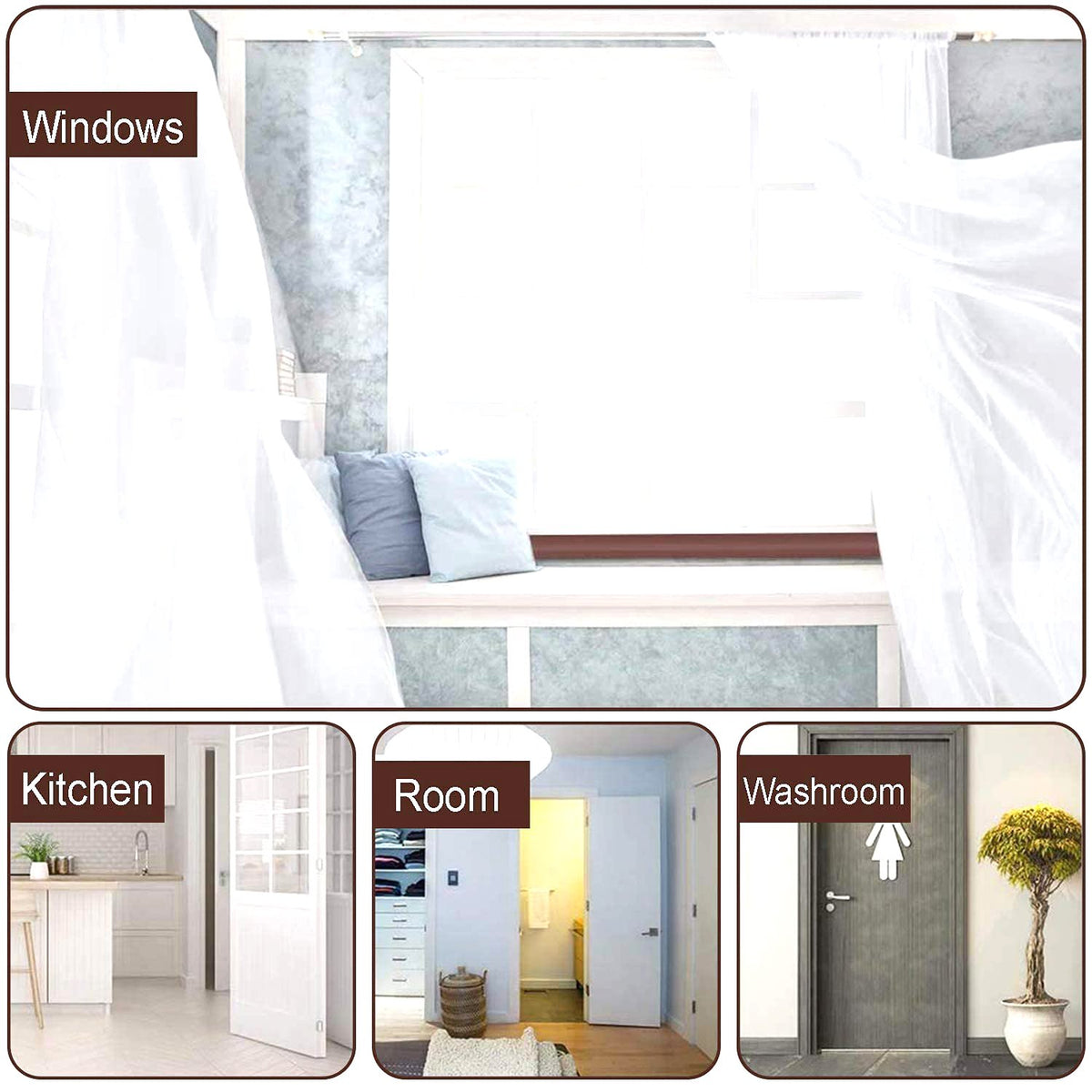 Twin Door Draft Stopperguard Protector For Doors And Windows - Happy Price - Image 4