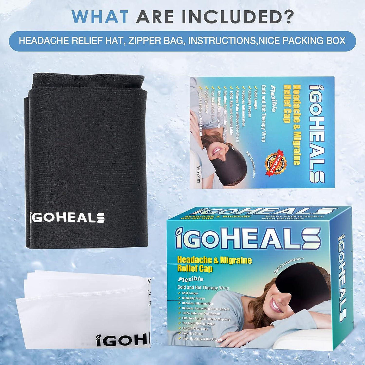 Hot Cold Therapy Headache Relief Cap for Migraine & Stress (1 Pc) - Happy Price - Image 6